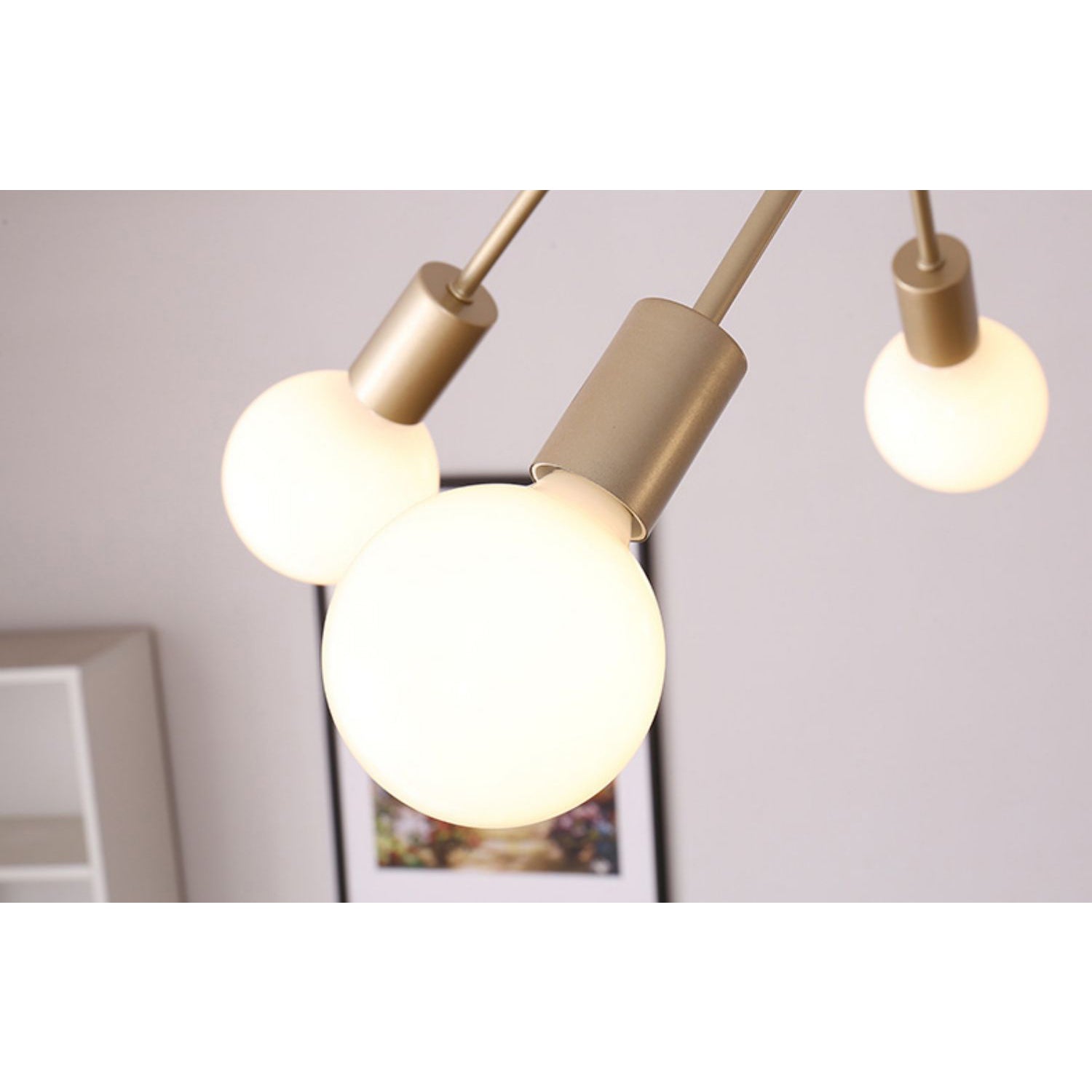 Oasis Art Unique Sputnik Metal Glass Ceiling Lamp - Lamp Copper