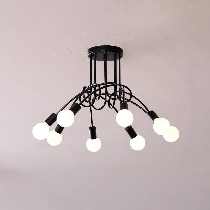 Oasis Art Unique Sputnik Metal Glass Ceiling Lamp - Lamp Copper