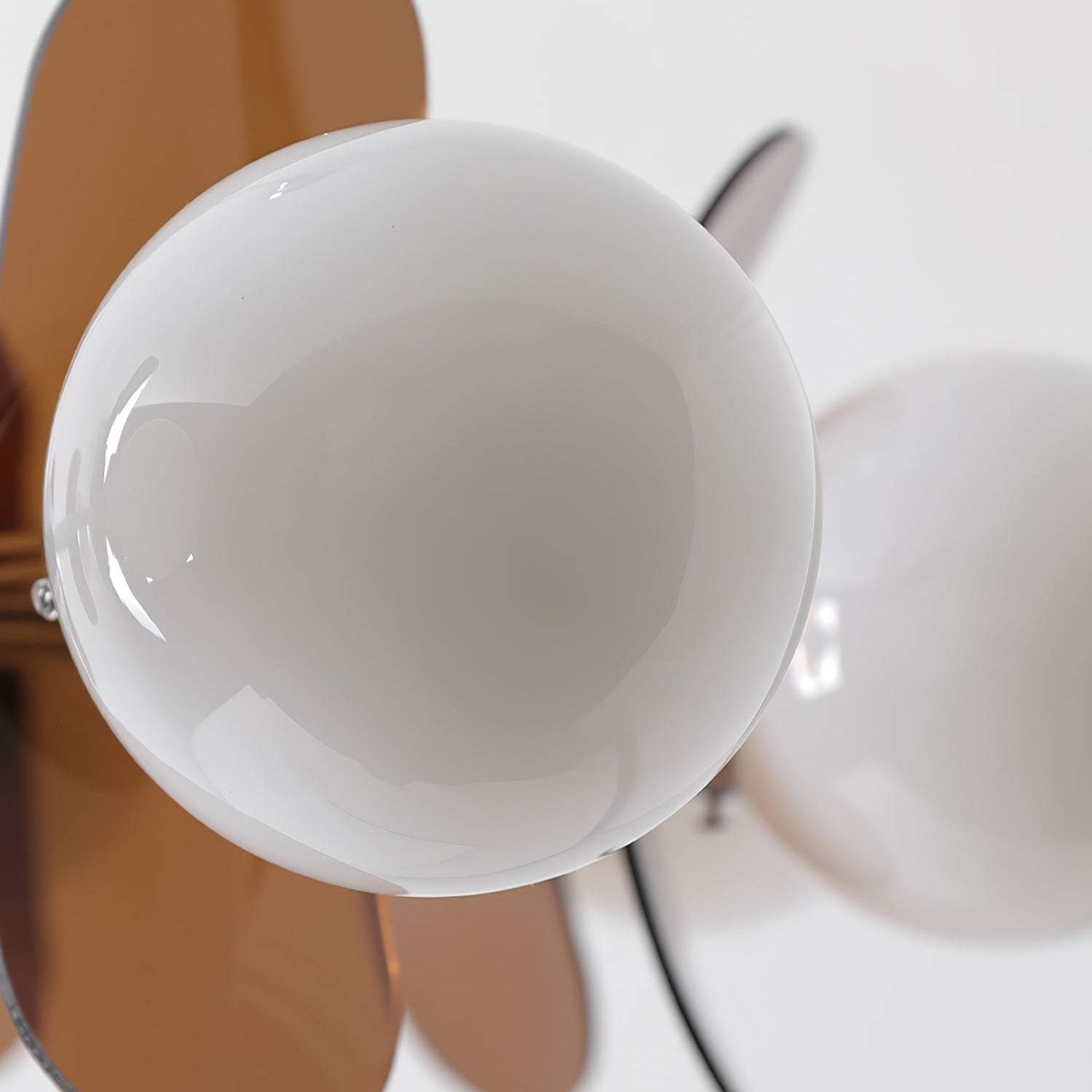 Prism Creativity Sputnik Orange Glass Acrylic Chandelier - Lamp Copper