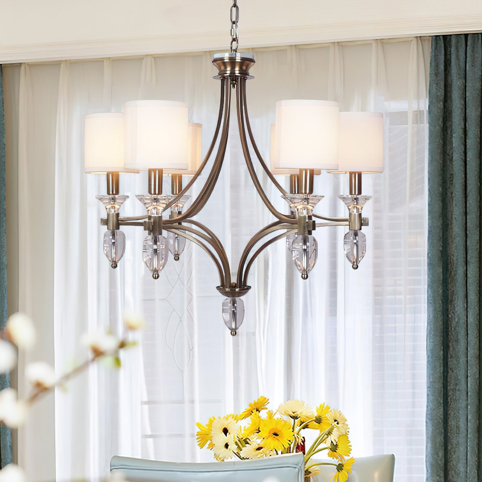 Rift Vintage Luxury Glass Metal Chandelier - Lamp Copper