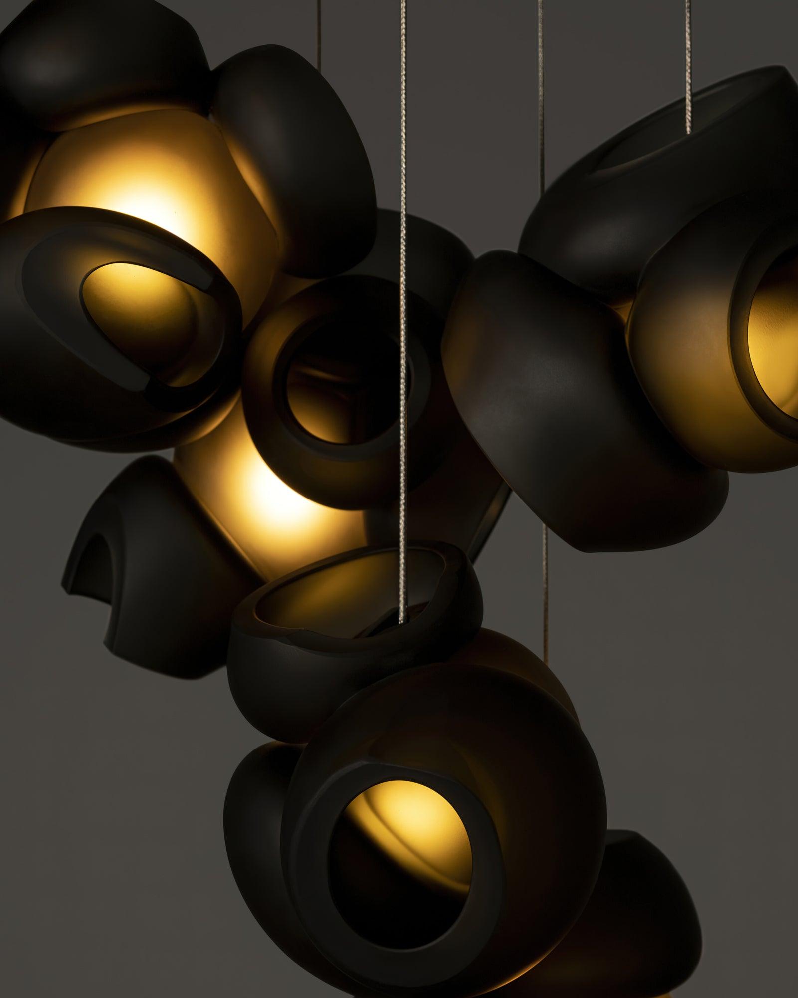 Zamarir Bubbles Cluster Metal Glass Pendant Light - Blowlighting