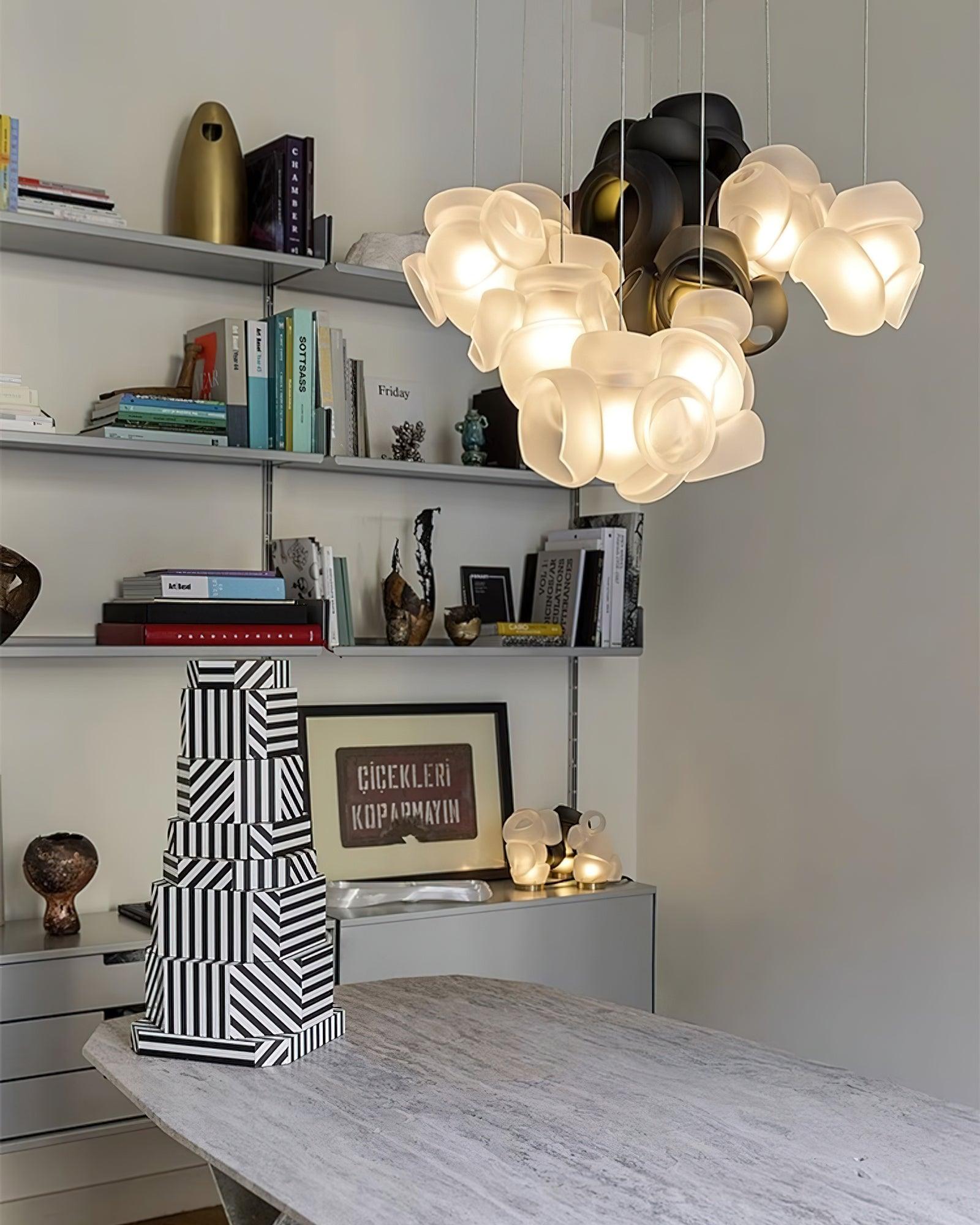 Zamarir Bubbles Cluster Metal Glass Pendant Light - Blowlighting