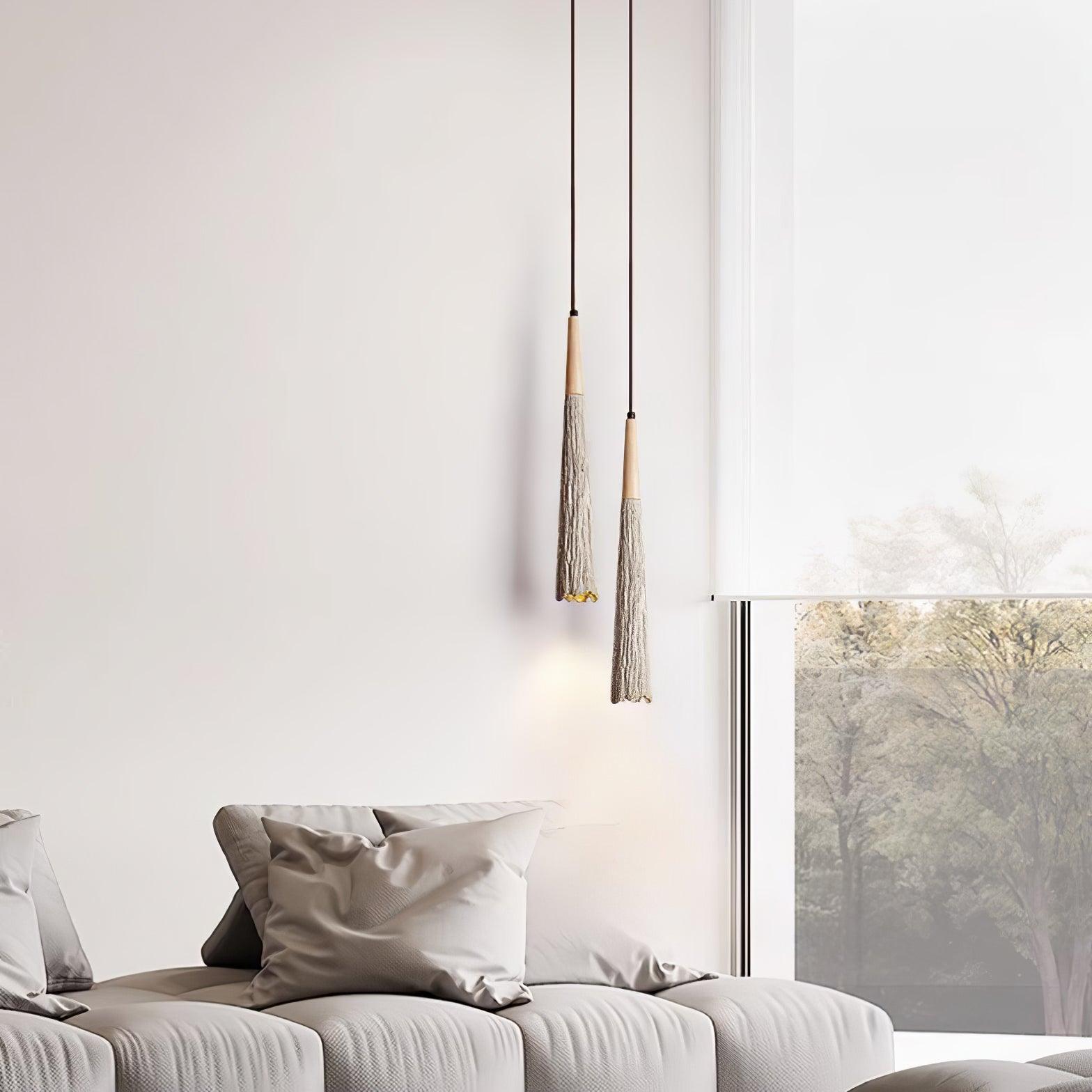 Concrete Pleated Pendant Lamp - Blowlighting