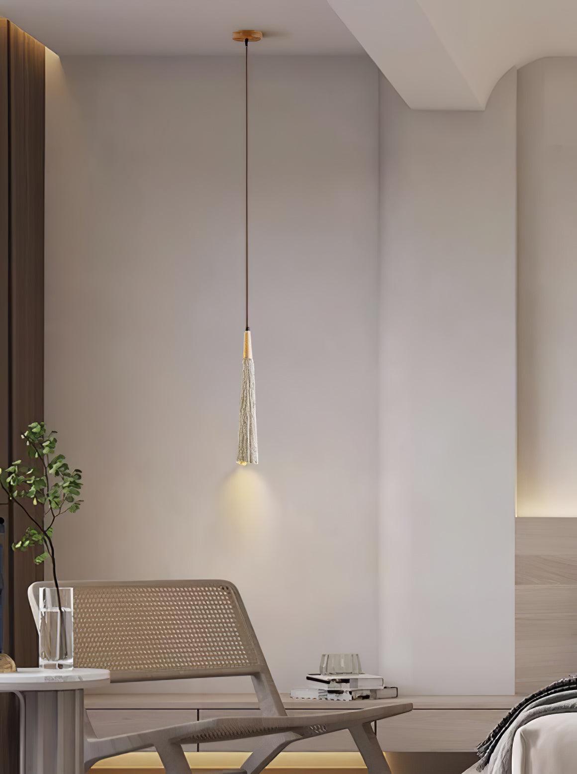 Concrete Pleated Pendant Lamp - Blowlighting