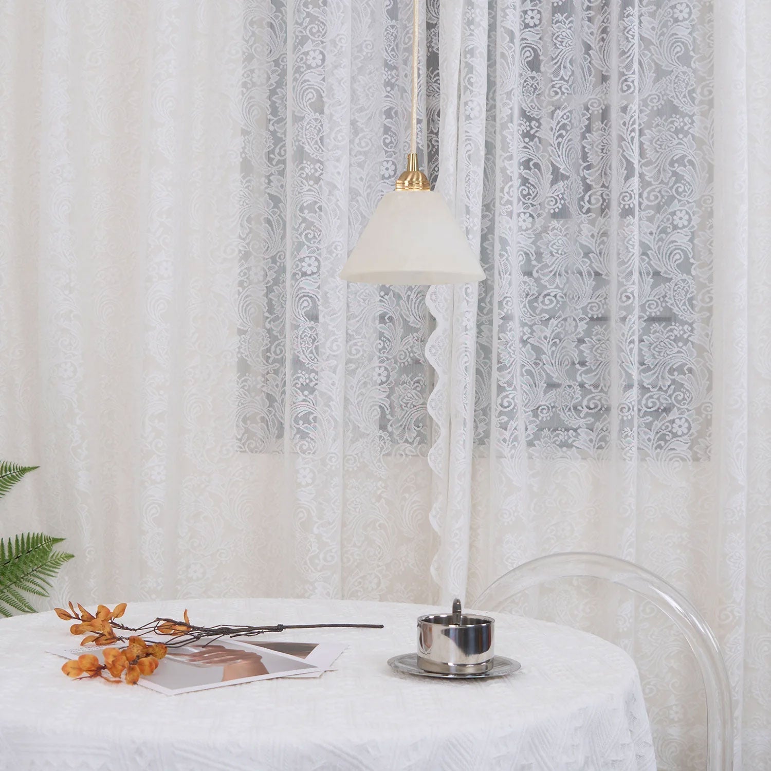 Liora Minimalist Alabaster Pendant Light - Blowlighting