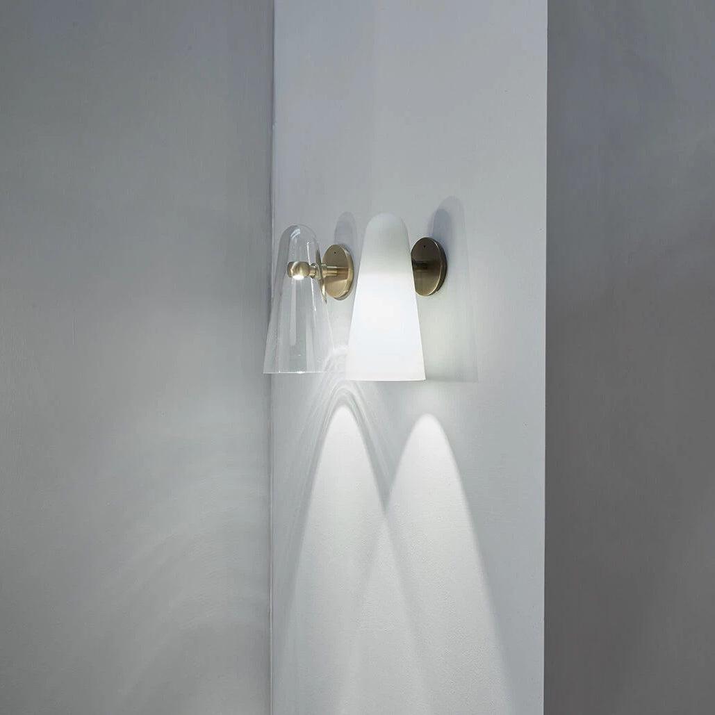 Yoke Modern Minimalist Metal Glass Wall Lamp - Lamp Copper