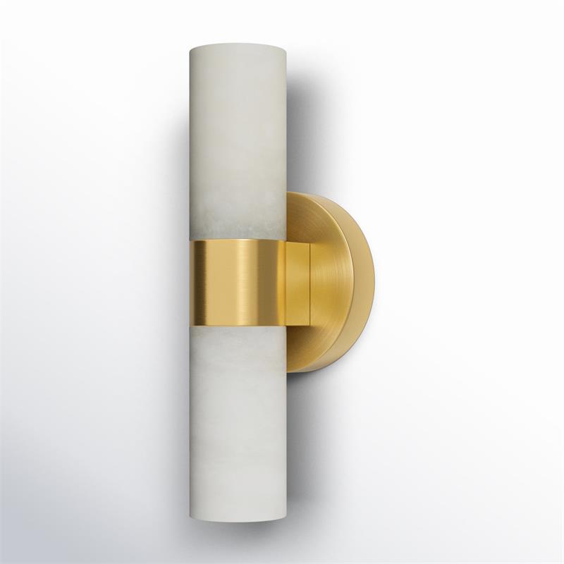 Alight Modern Minimalist Metal Alabaster Wall Lamp - Lamp Copper