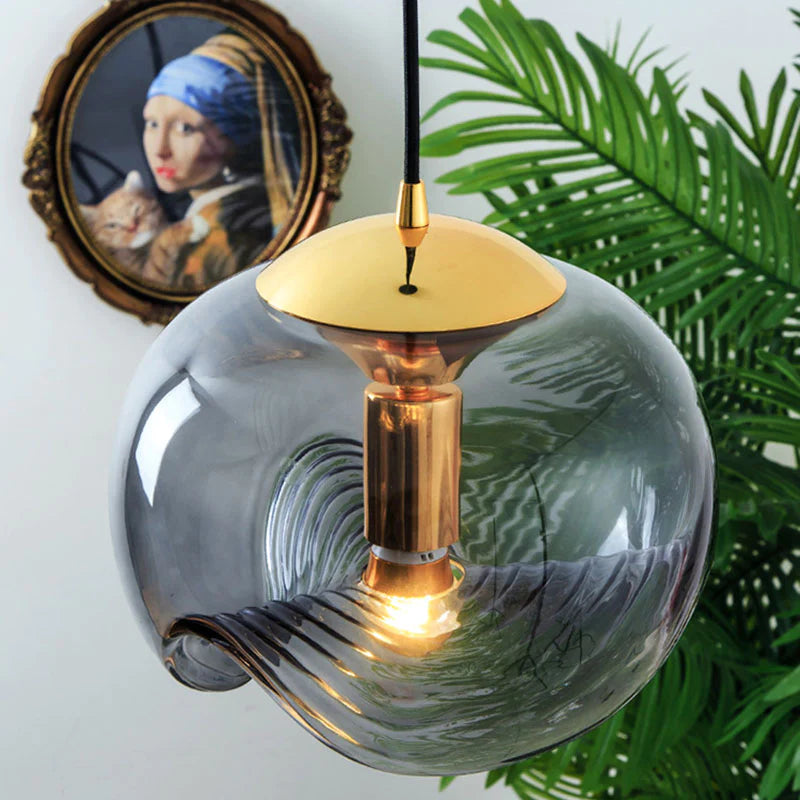 Valentina Design LED Globe Suspension Verre Chambre À Coucher