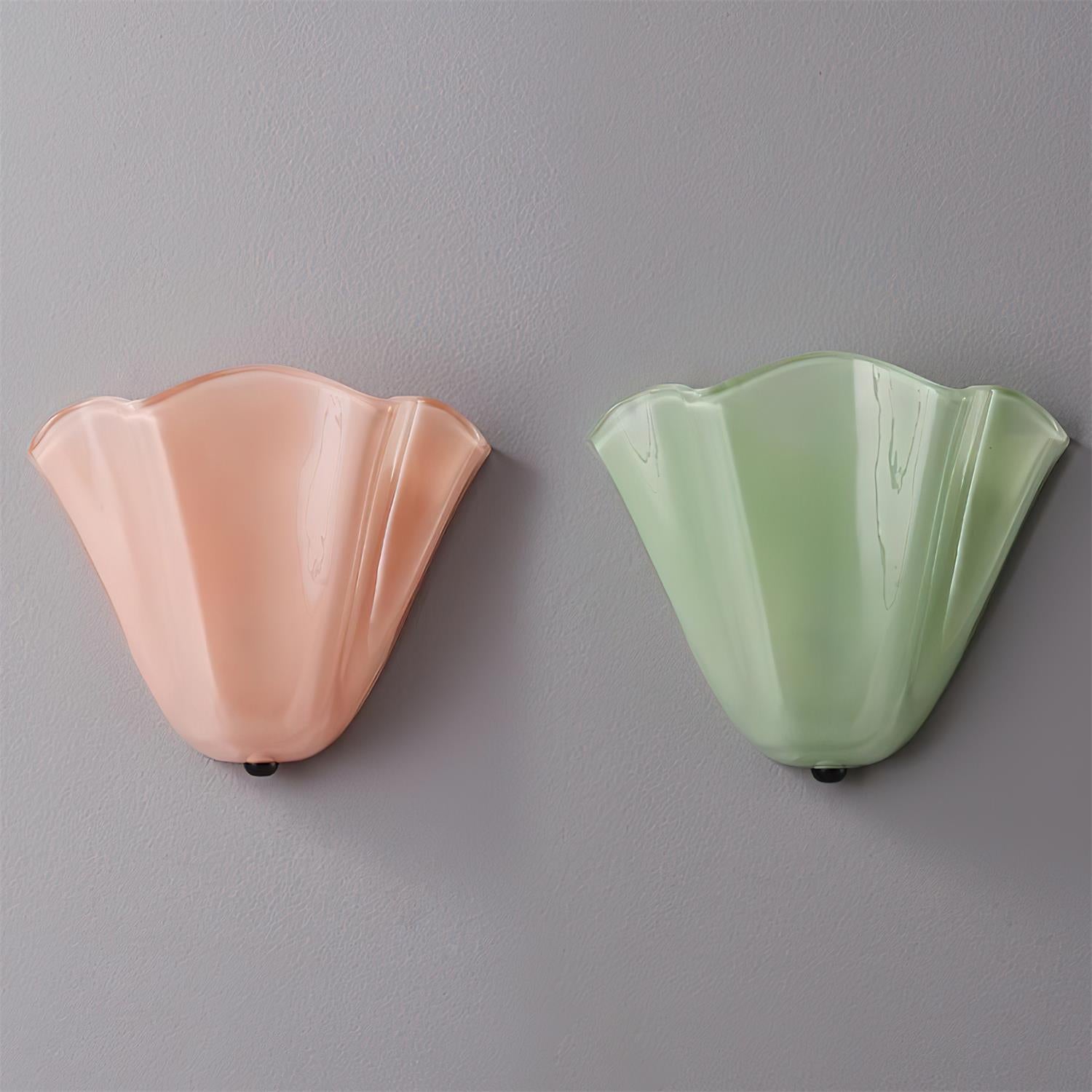 Corala Wall Lamp Fan-Shaped Pastel Glass - Letslighting