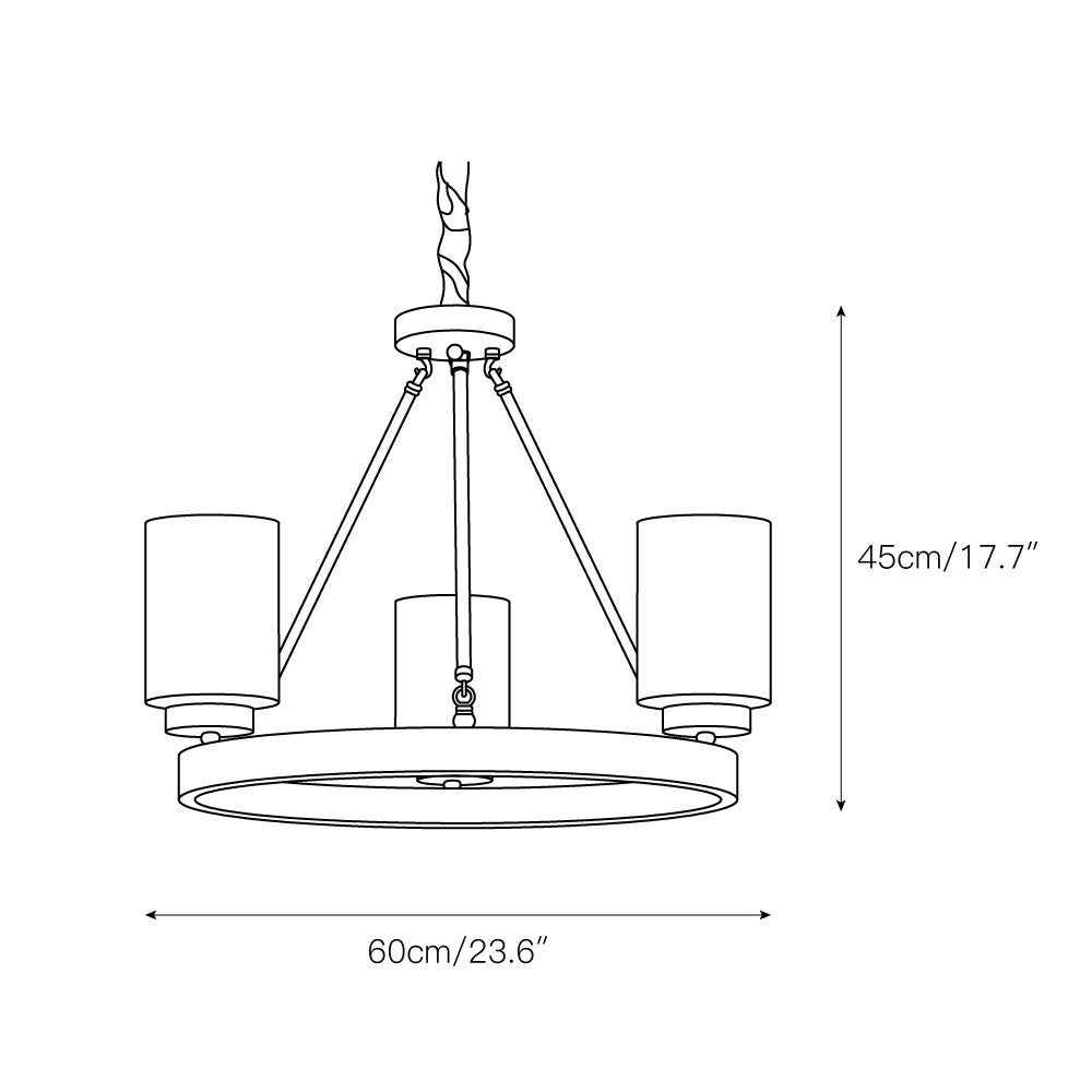 Illume Postmodern Luxury Brass Metal Glass Chandelier - Lamp Copper