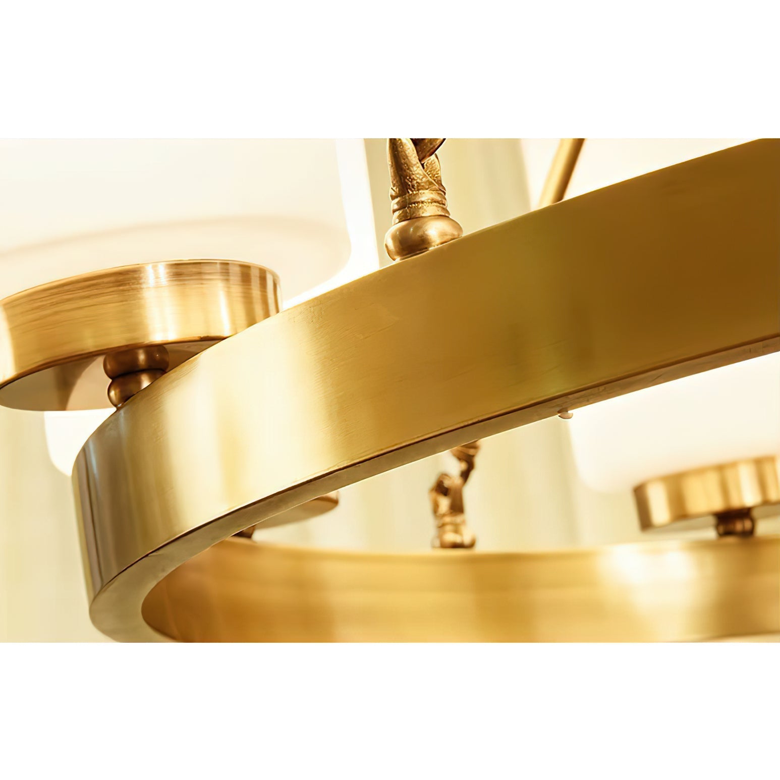 Illume Postmodern Luxury Brass Metal Glass Chandelier - Lamp Copper