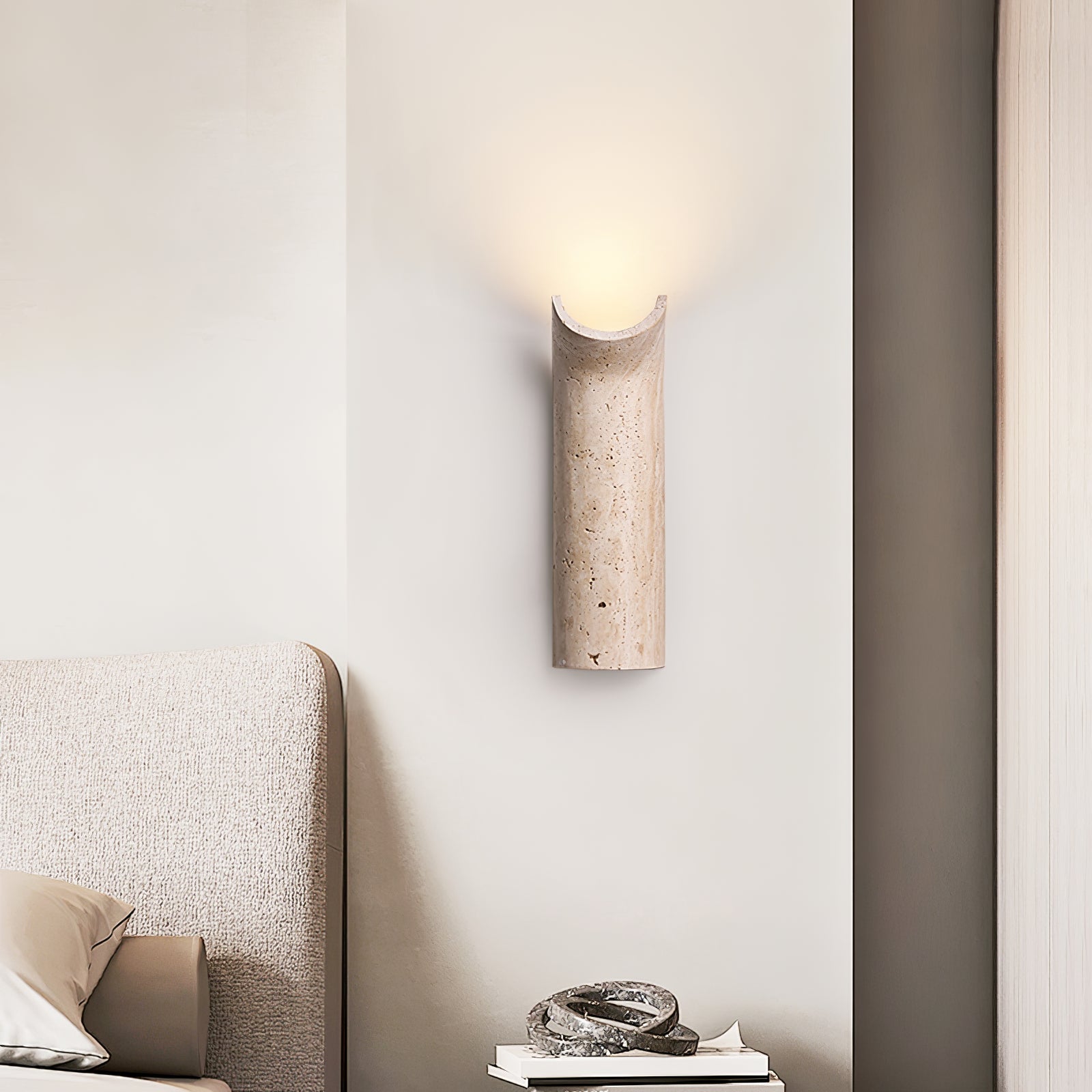 Lycoris Travertine Tapered Wall Light - Letslighting