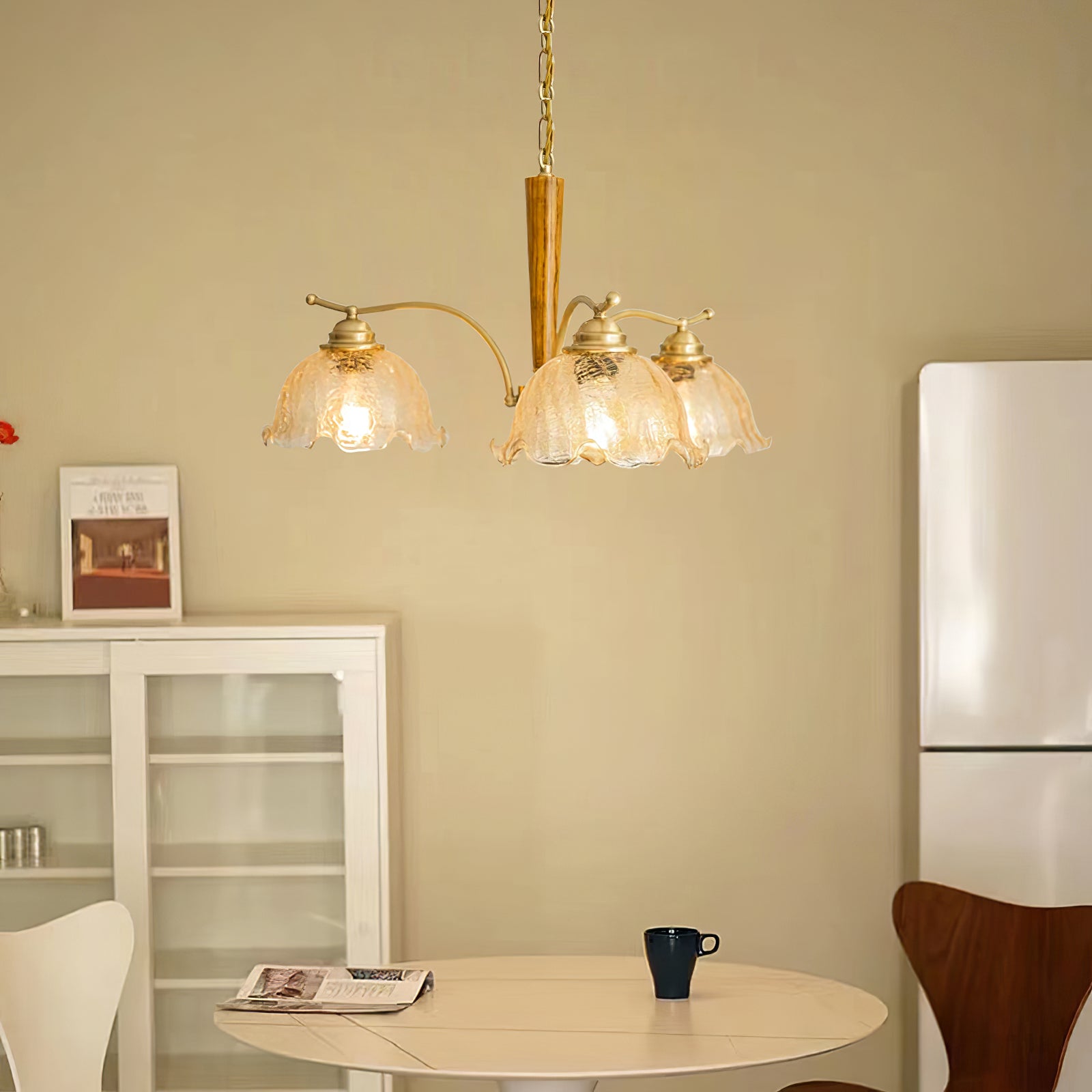 Ogle Individual Creativity Flower Metal Glass Chandelier - Lamp Copper