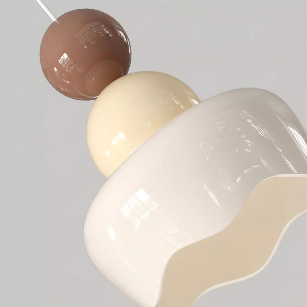Valentina Poupée Sunny Rain LED Suspension Crème Résine Chambre à coucher