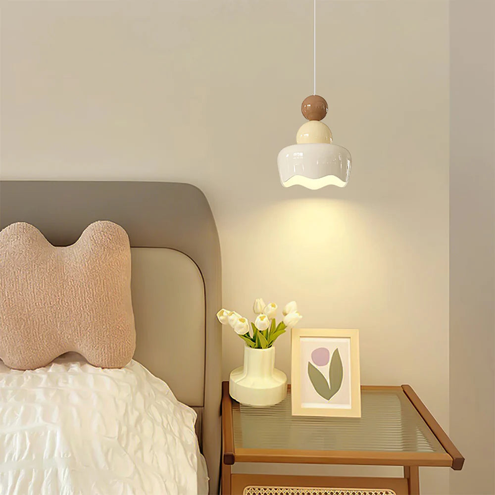 Valentina Poupée Sunny Rain LED Suspension Crème Résine Chambre à coucher