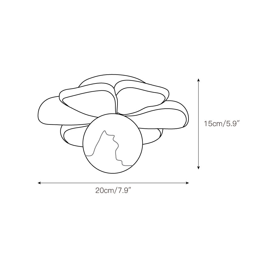 Quip Individual Creativity Bloom Flower Resin Ceiling Lamp - Lamp Copper