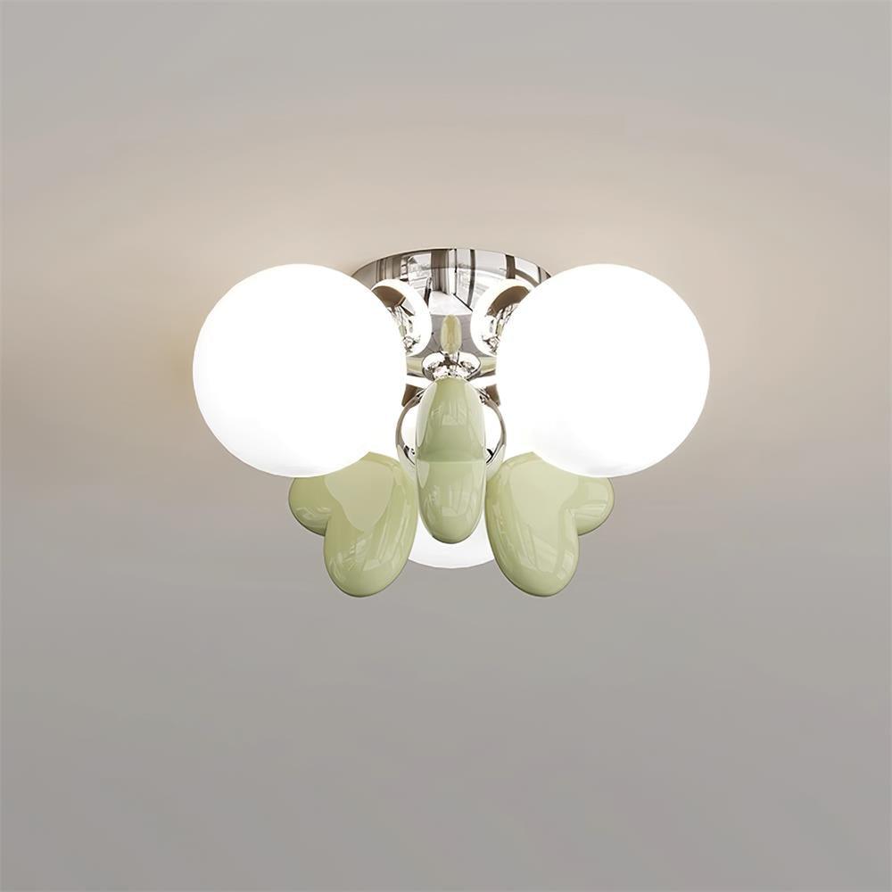Nica Ceiling Lamp Cream Globe Cluster Modern Bedroom - Letslighting