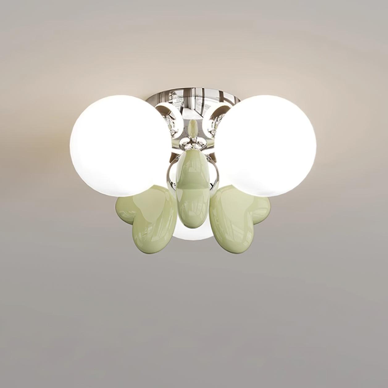 Nica Ceiling Lamp Cream Globe Cluster Modern Bedroom - Letslighting