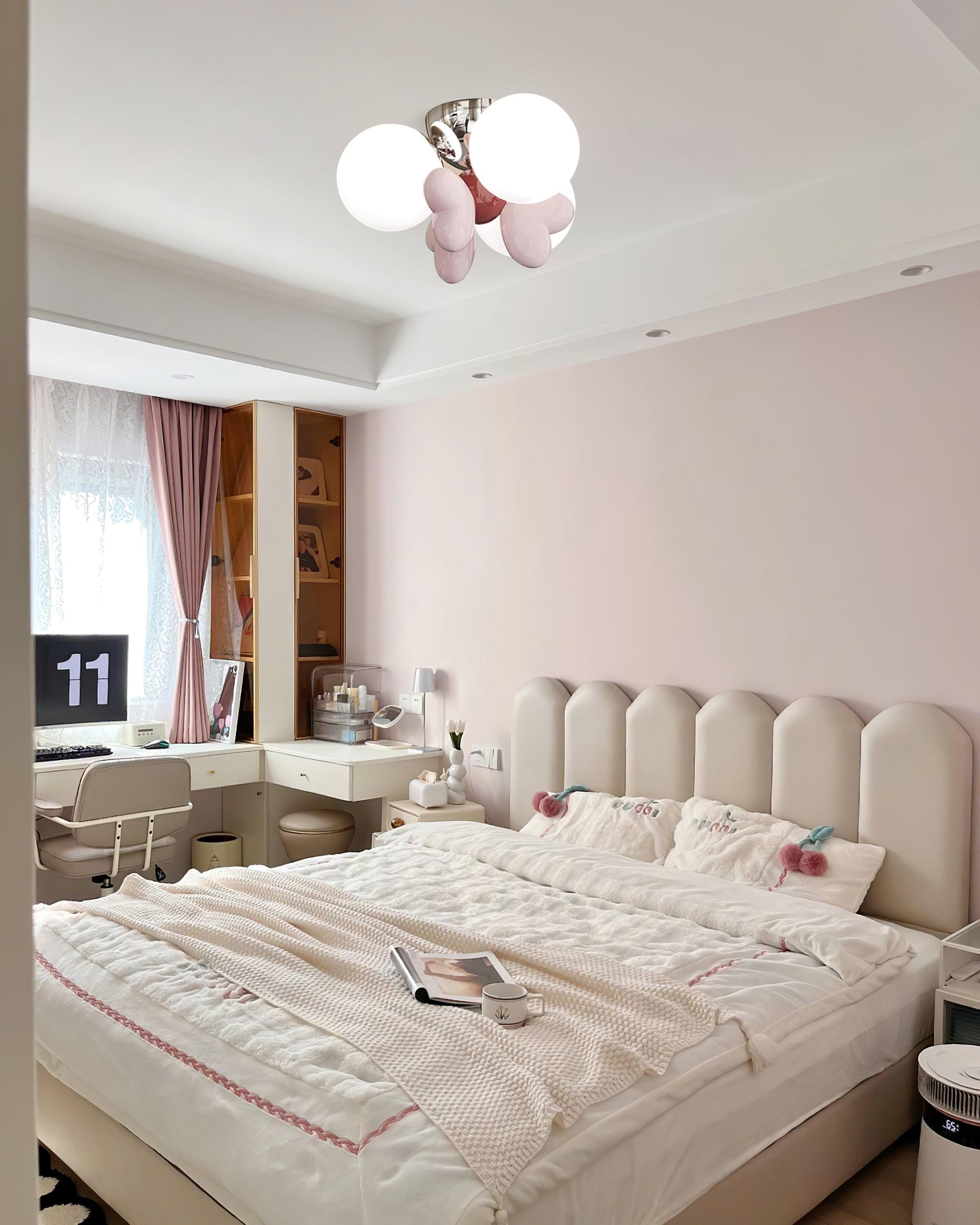 Nica Ceiling Light Cream Elegant Soft Glow - Letslighting