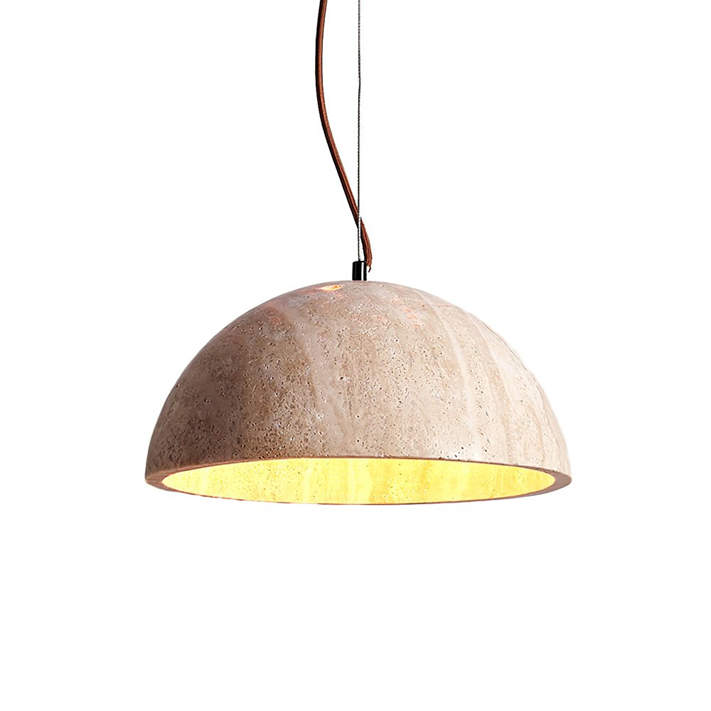 Avdoraris Dome-Shaped Travertine Pendant Light - Letslighting