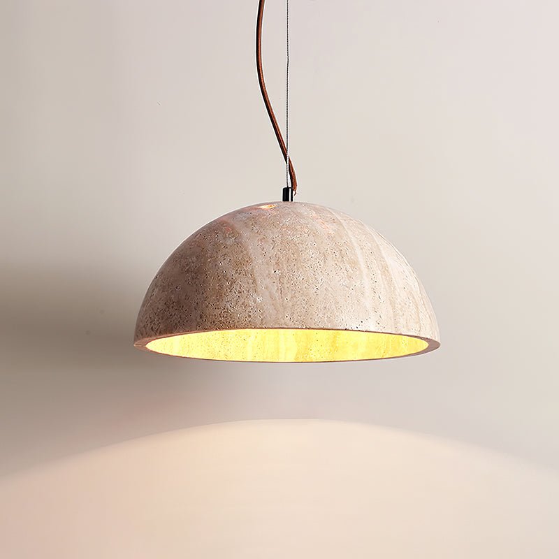 Avdoraris Dome-Shaped Travertine Pendant Light - Letslighting