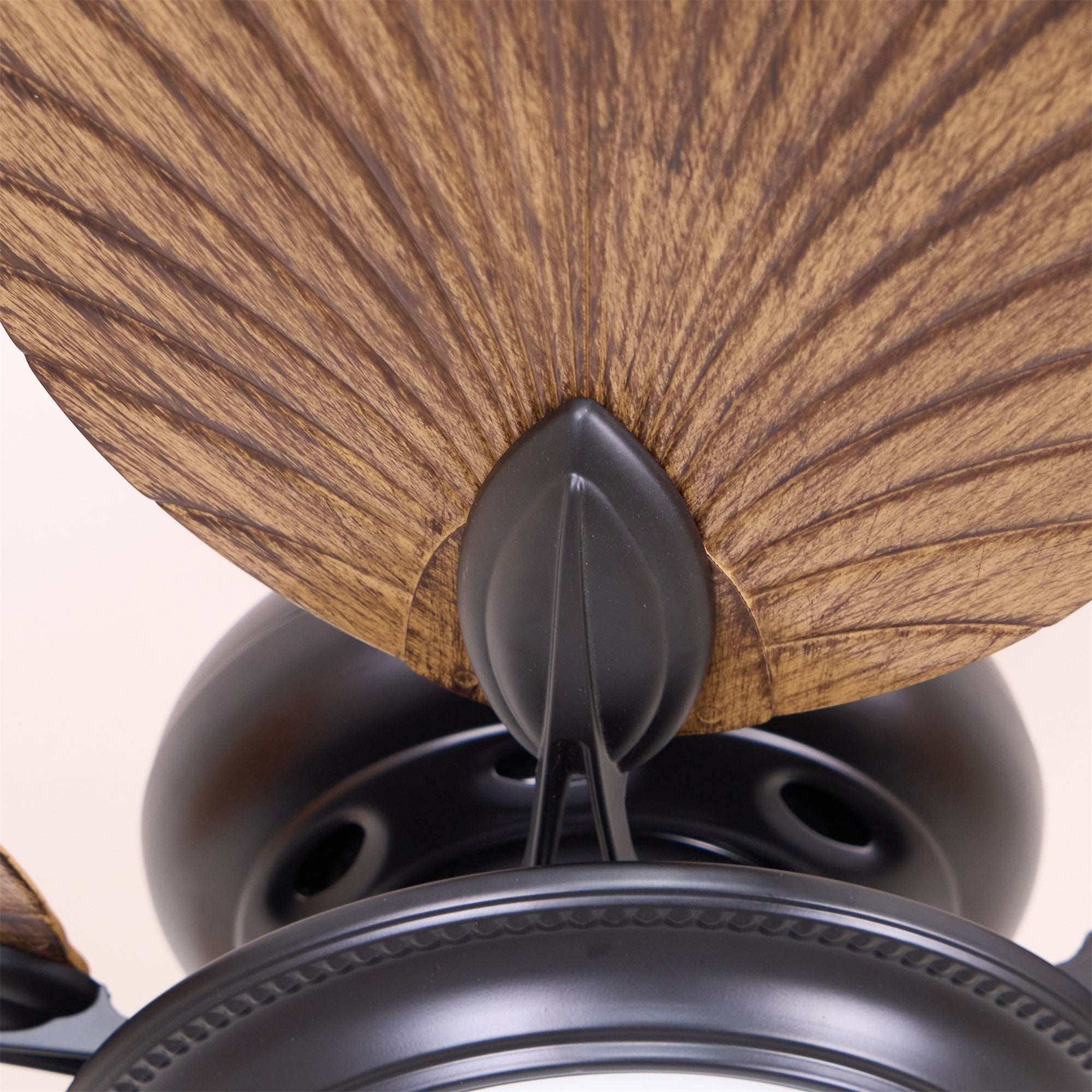 Yearn Natural Classic Walnut Acrylic Ceiling Fan Light - Lamp Copper