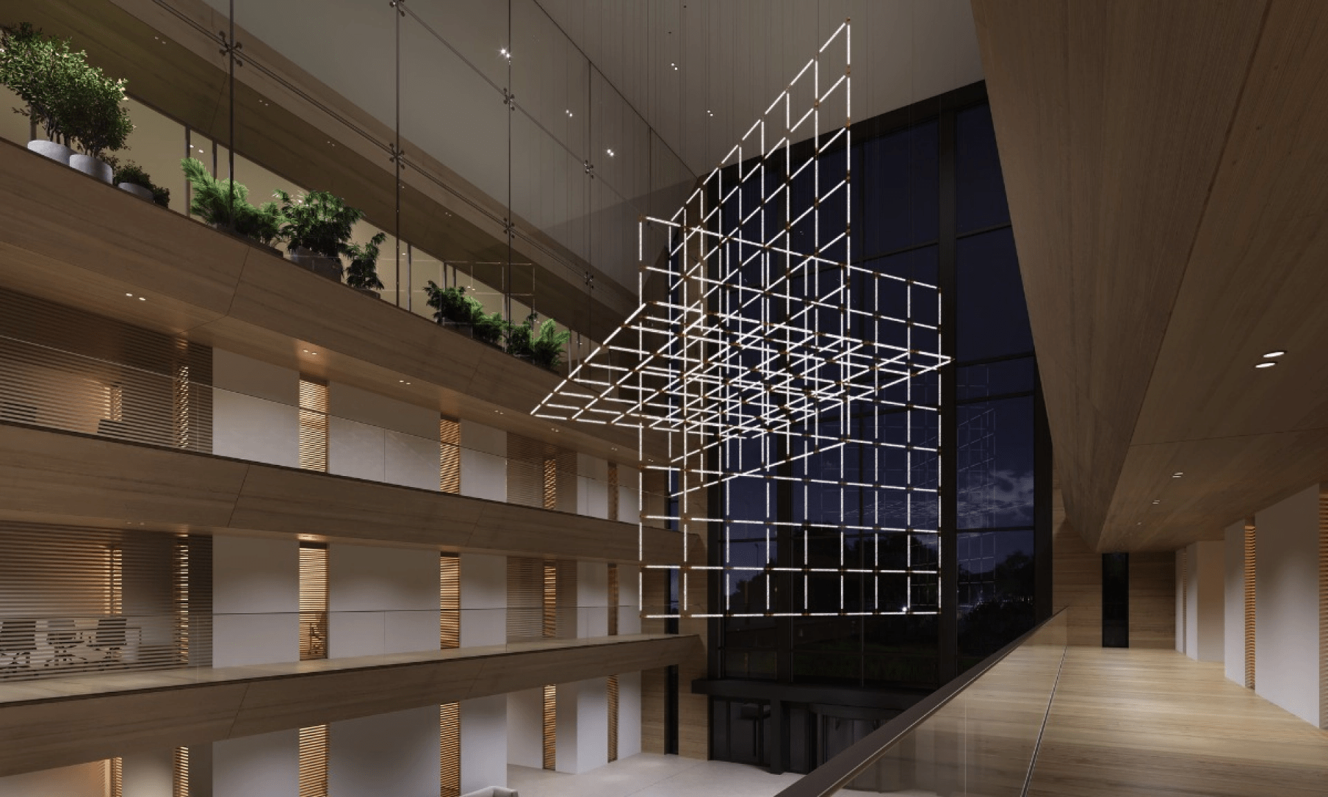 Photon Lustre Personnalisé en Grille de Cristal