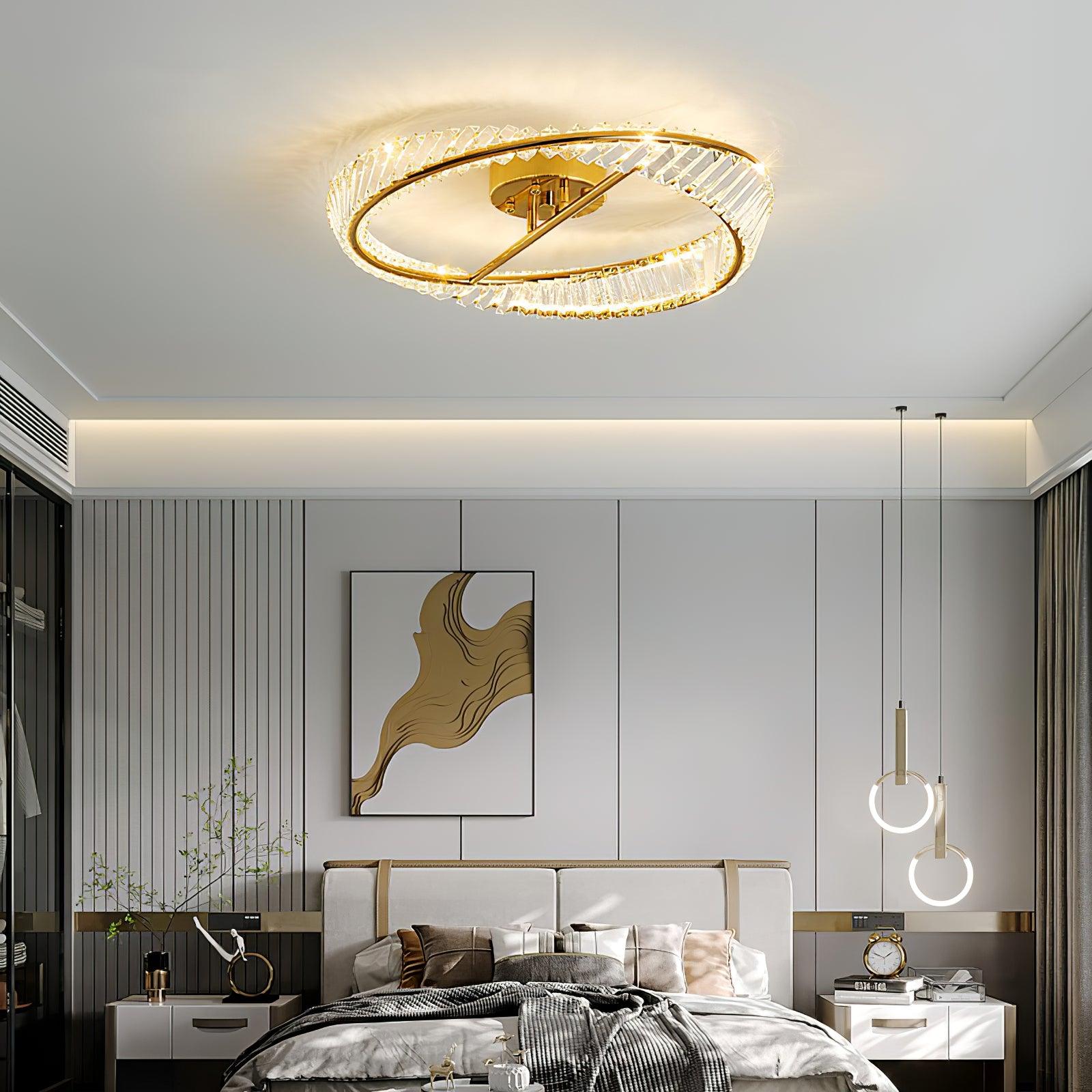 Crystal Rings Ceiling Lamp - Blowlighting