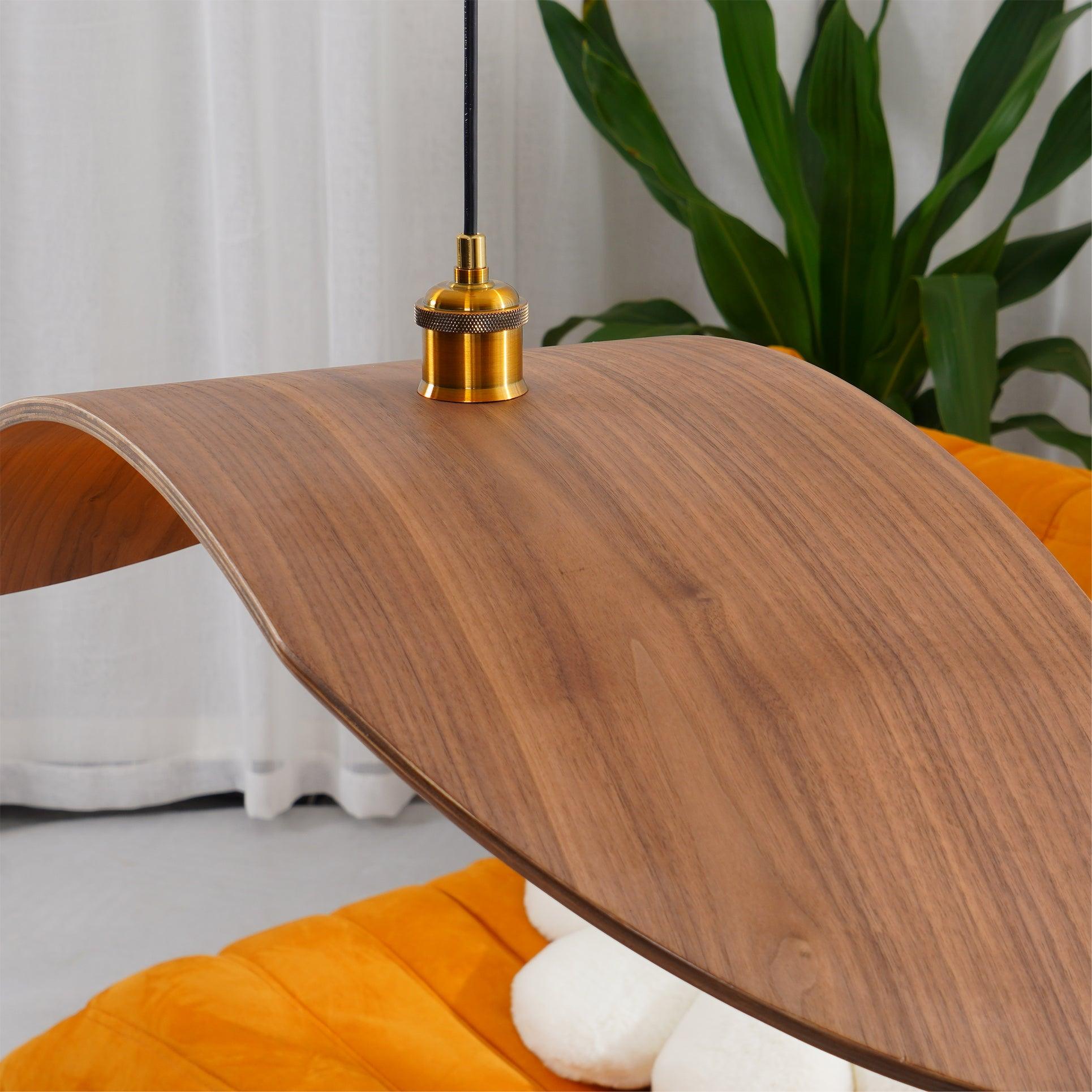 Muto Suspension Incuvré Minimaliste, Metal/Bois, Bois, Chambre