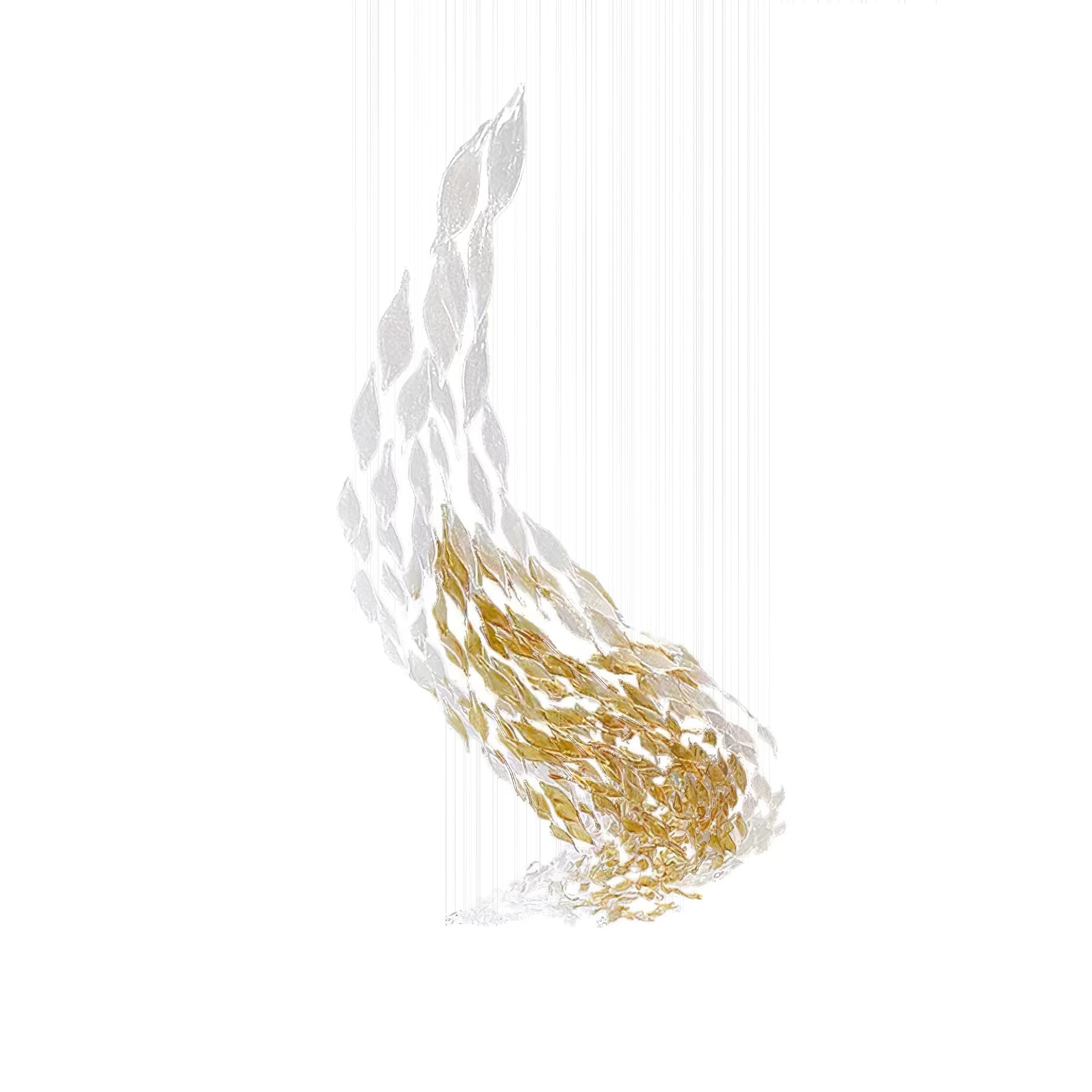 Vamararae Leaf Glass Cascade Chandelier - Blowlighting