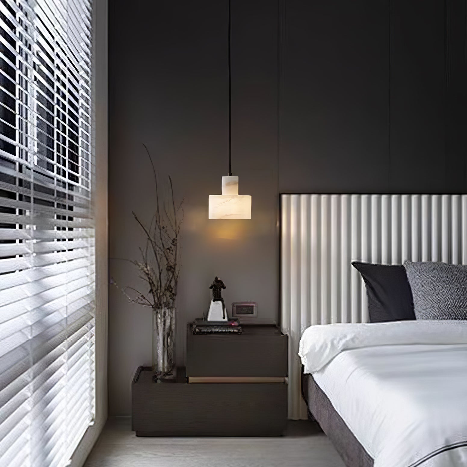 Alabaster Pendant Lgiht Dual Cylindrical - Letslighting