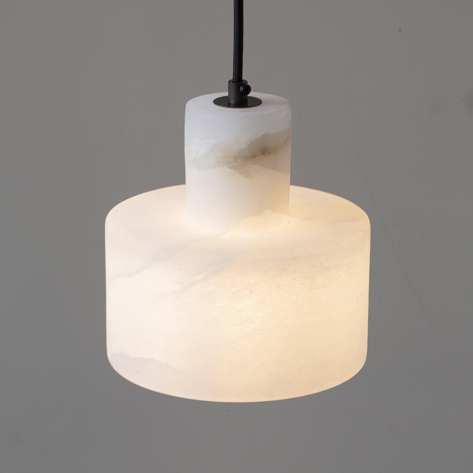 Alabaster Pendant Lgiht Dual Cylindrical - Letslighting