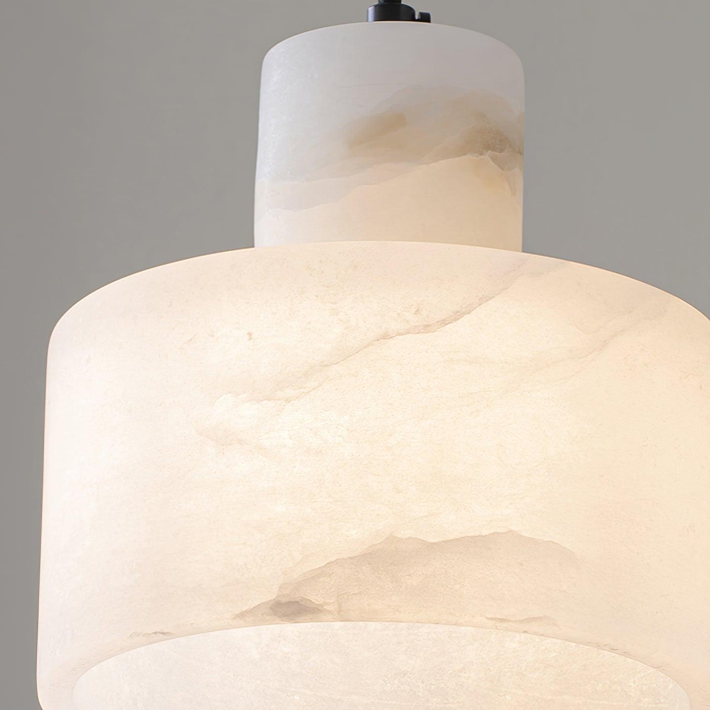 Alabaster Pendant Lgiht Dual Cylindrical - Letslighting