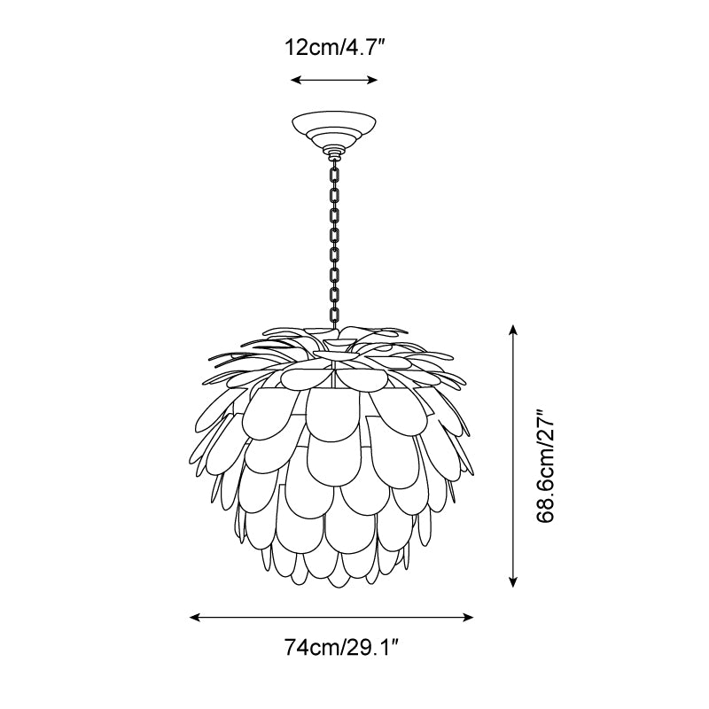 Cynara Chandelier Layered Petals - Letslighting