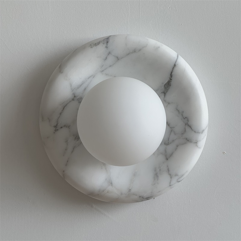 Zoraean Premium Elegance White Marble Sconce Wall Lamp - Lamp Copper
