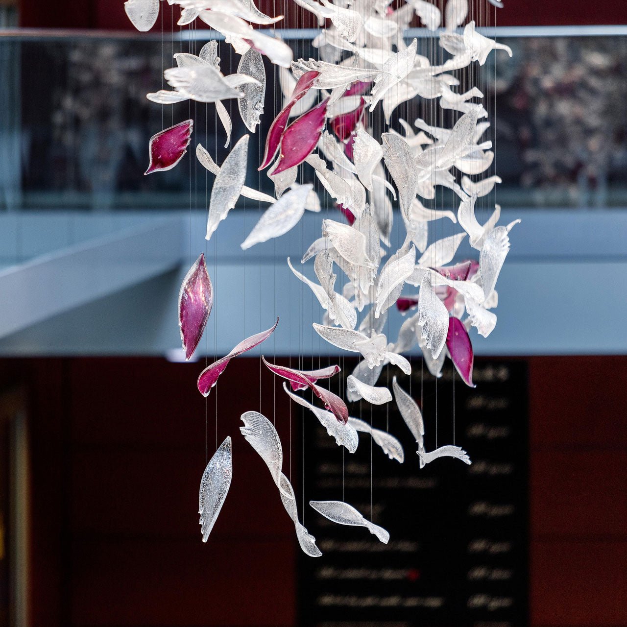 Zathaara Glass Feather Shape Chandelier - Blowlighting