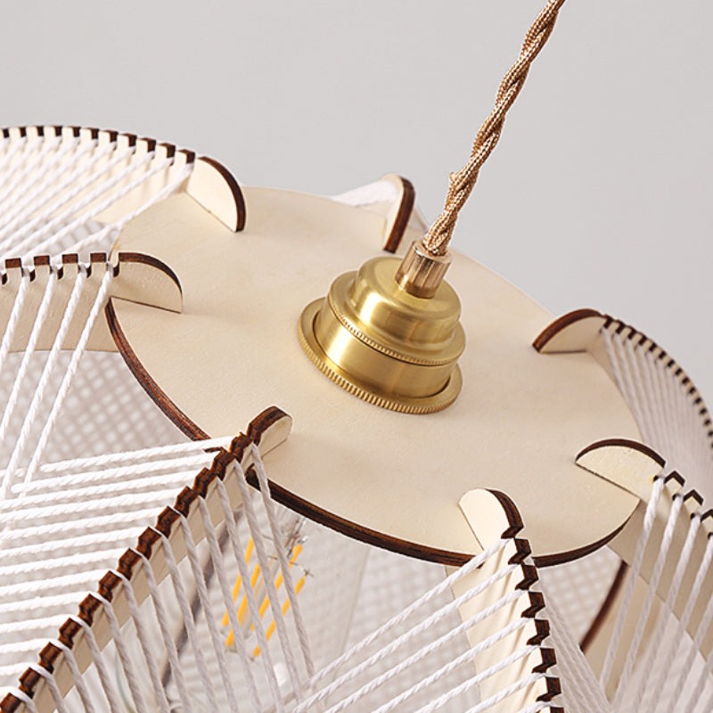 Ritta Rétro Rond LED Suspension Corde Salle à Manger Salon