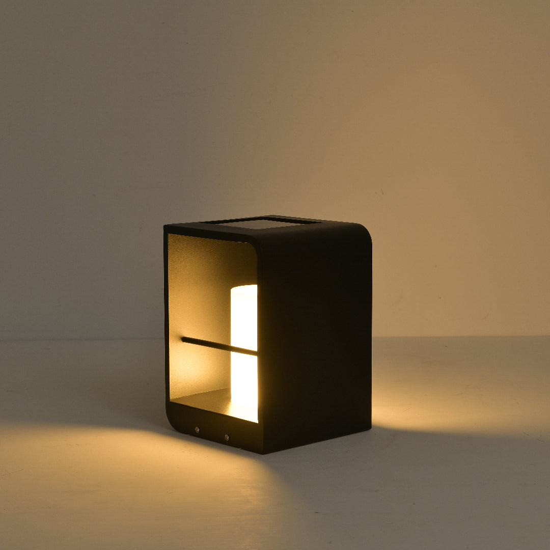 Ray Lampadaire Solaire Bougie Moderne, Métal, Noir, Allée