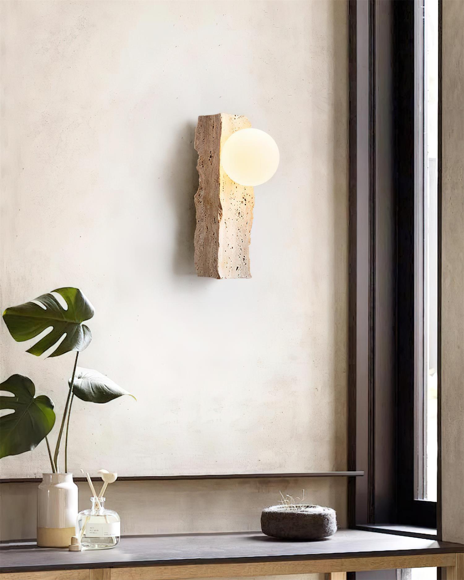 Obrio Travertine Wall Lamp - Letslighting