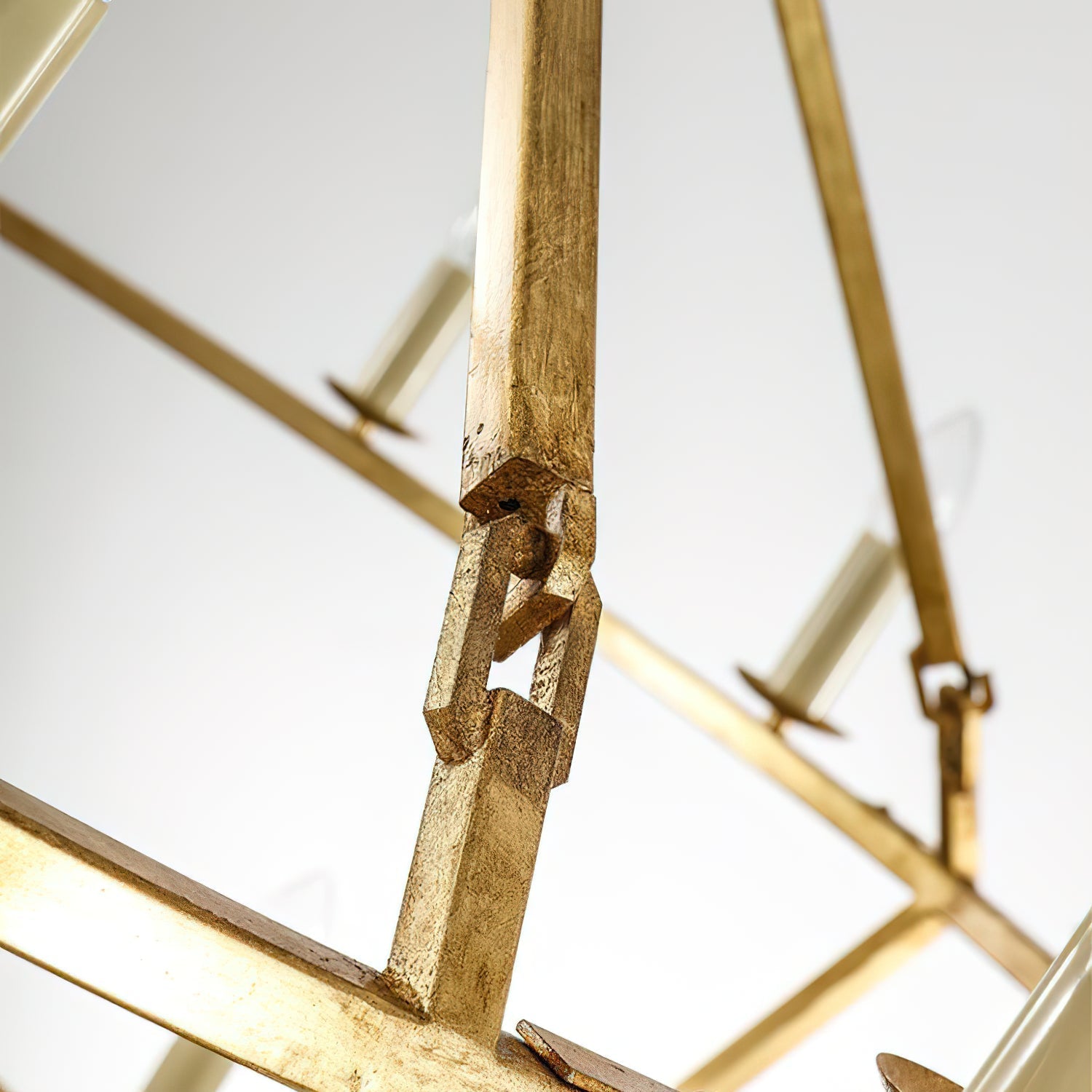 Spark Two-Tiered Ring Metal Plastic Chandelier - Lamp Copper