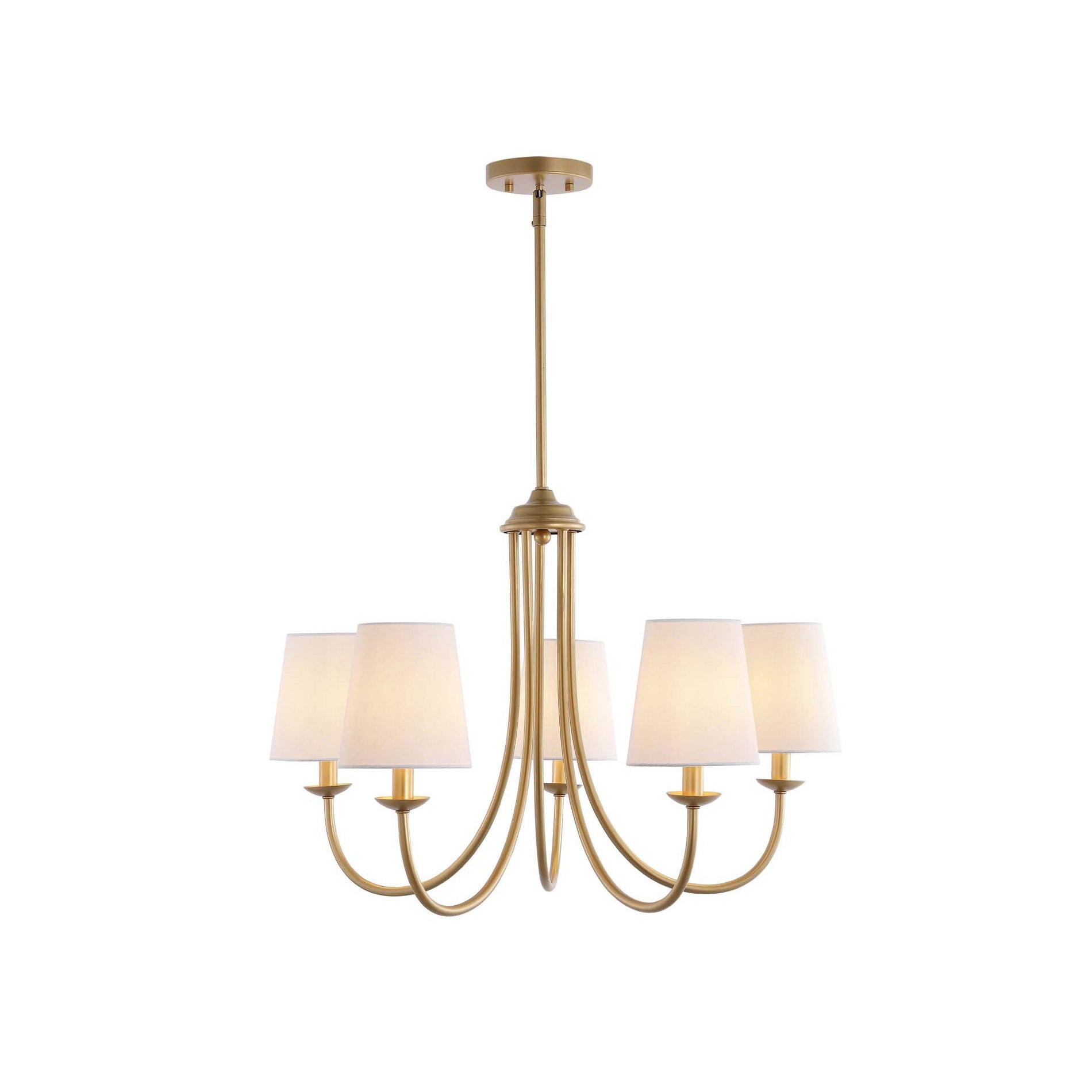 Trill Vintage Industrial Brass Metal Fabric Chandelier - Lamp Copper