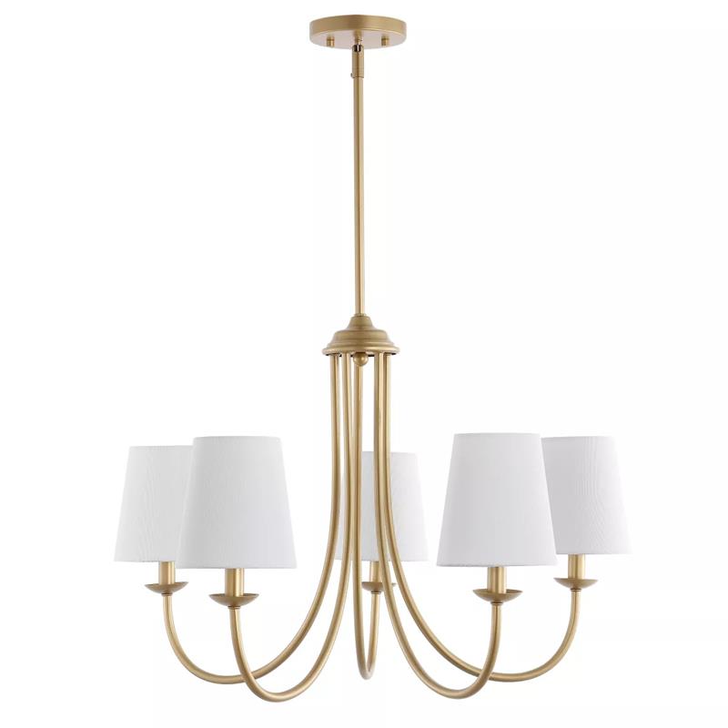 Trill Vintage Industrial Brass Metal Fabric Chandelier - Lamp Copper