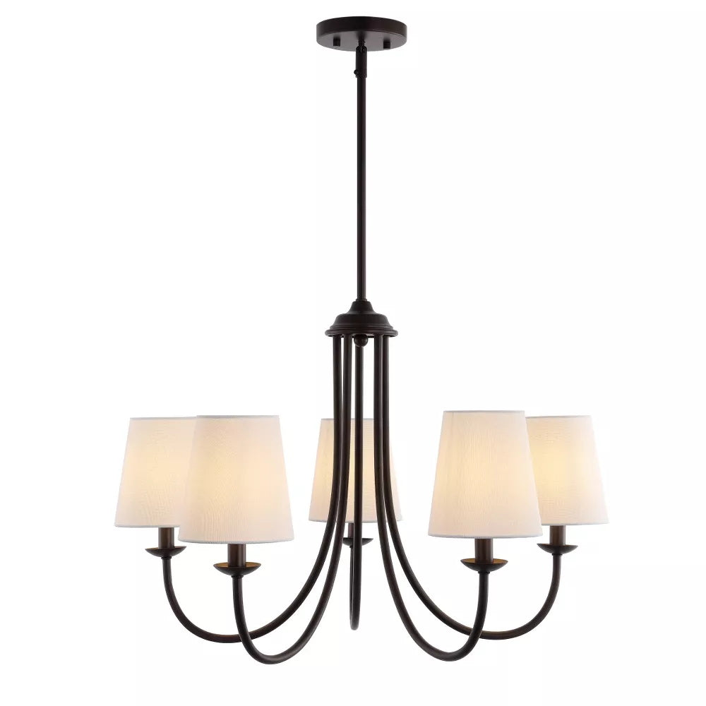 Trill Vintage Industrial Brass Metal Fabric Chandelier - Lamp Copper