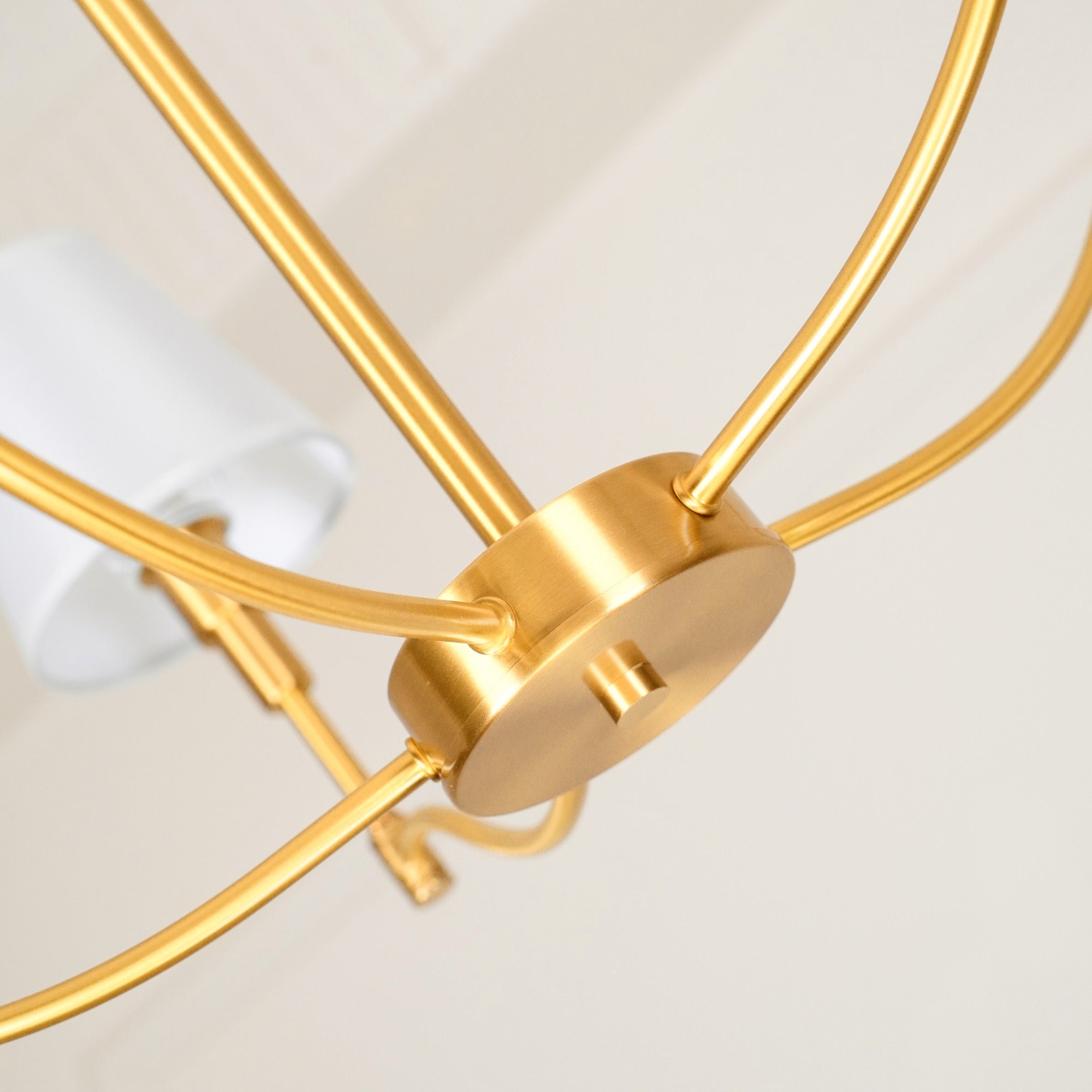 Unfold Vintage Traditional Brass Fabric Metal Chandelier - Lamp Copper