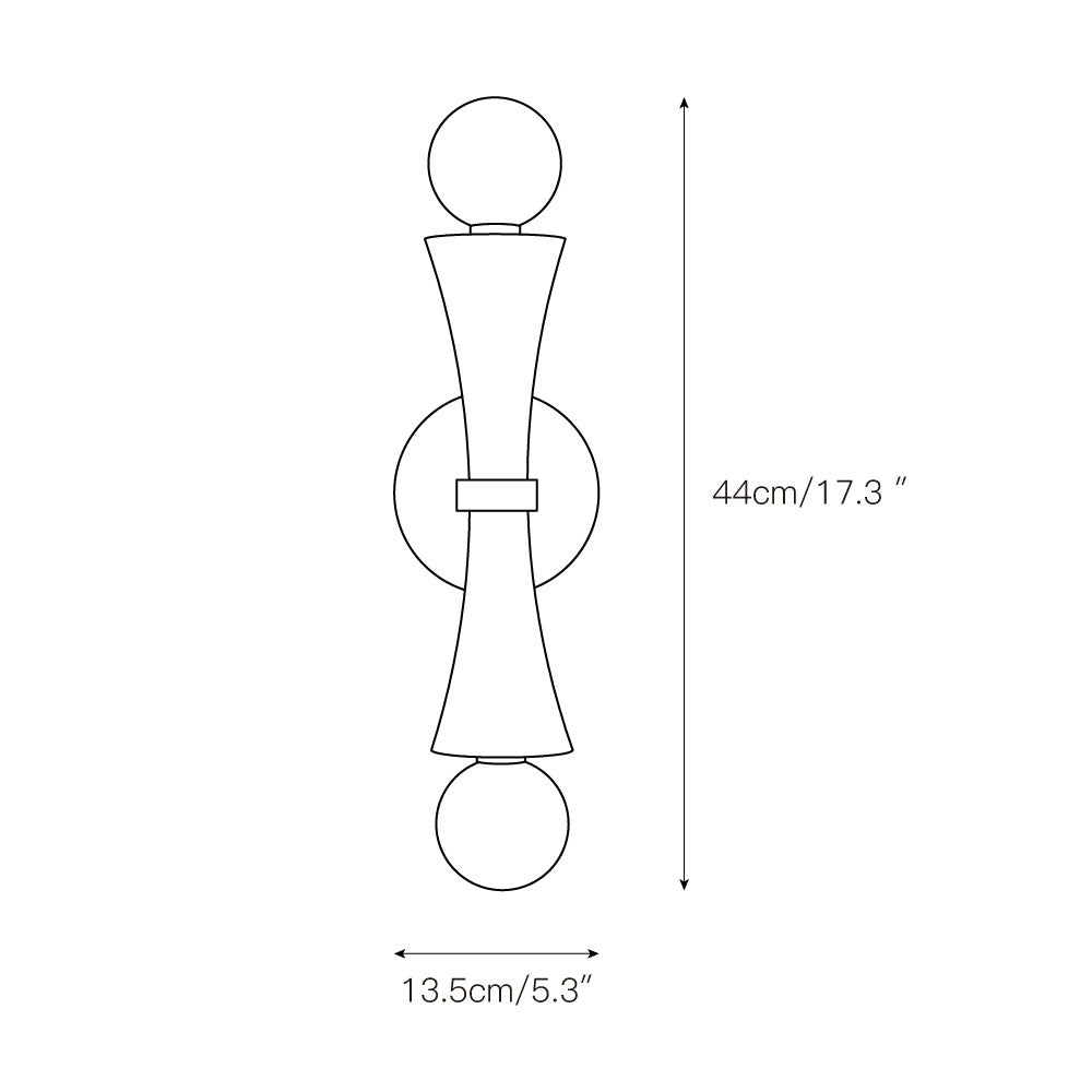 Aura Modern Minimalist Travertine Glass Wall Lamp - Lamp Copper