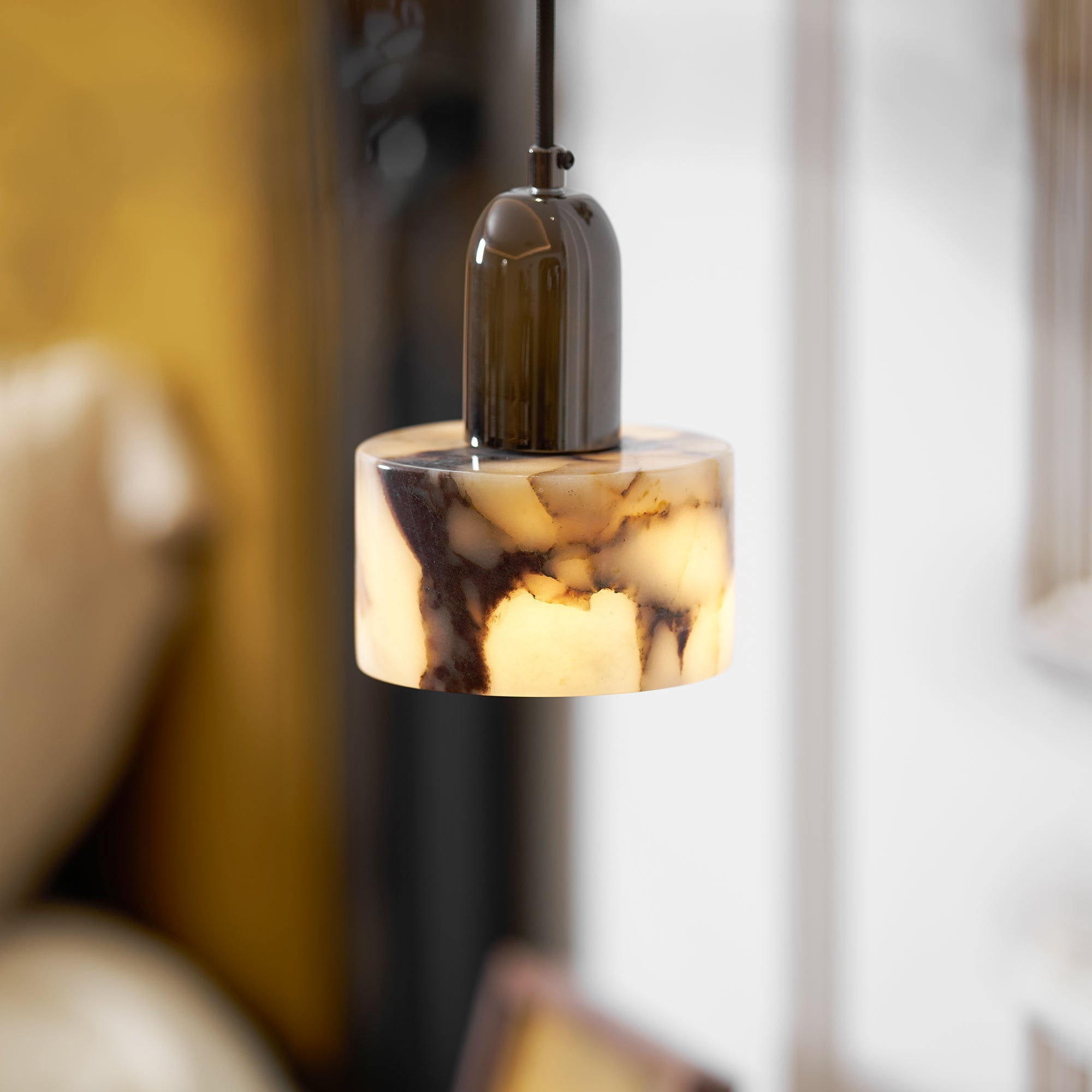 Flair Modern Minimalist Marble Metal Pendant Lamp - Lamp Copper