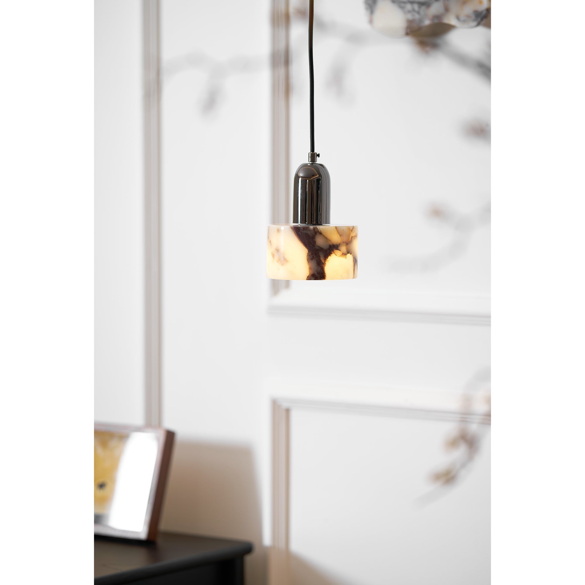 Flair Modern Minimalist Marble Metal Pendant Lamp - Lamp Copper