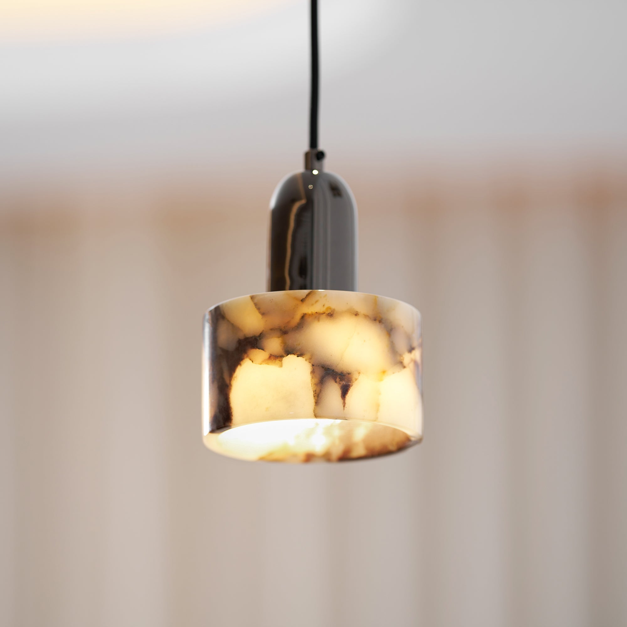Flair Modern Minimalist Marble Metal Pendant Lamp - Lamp Copper