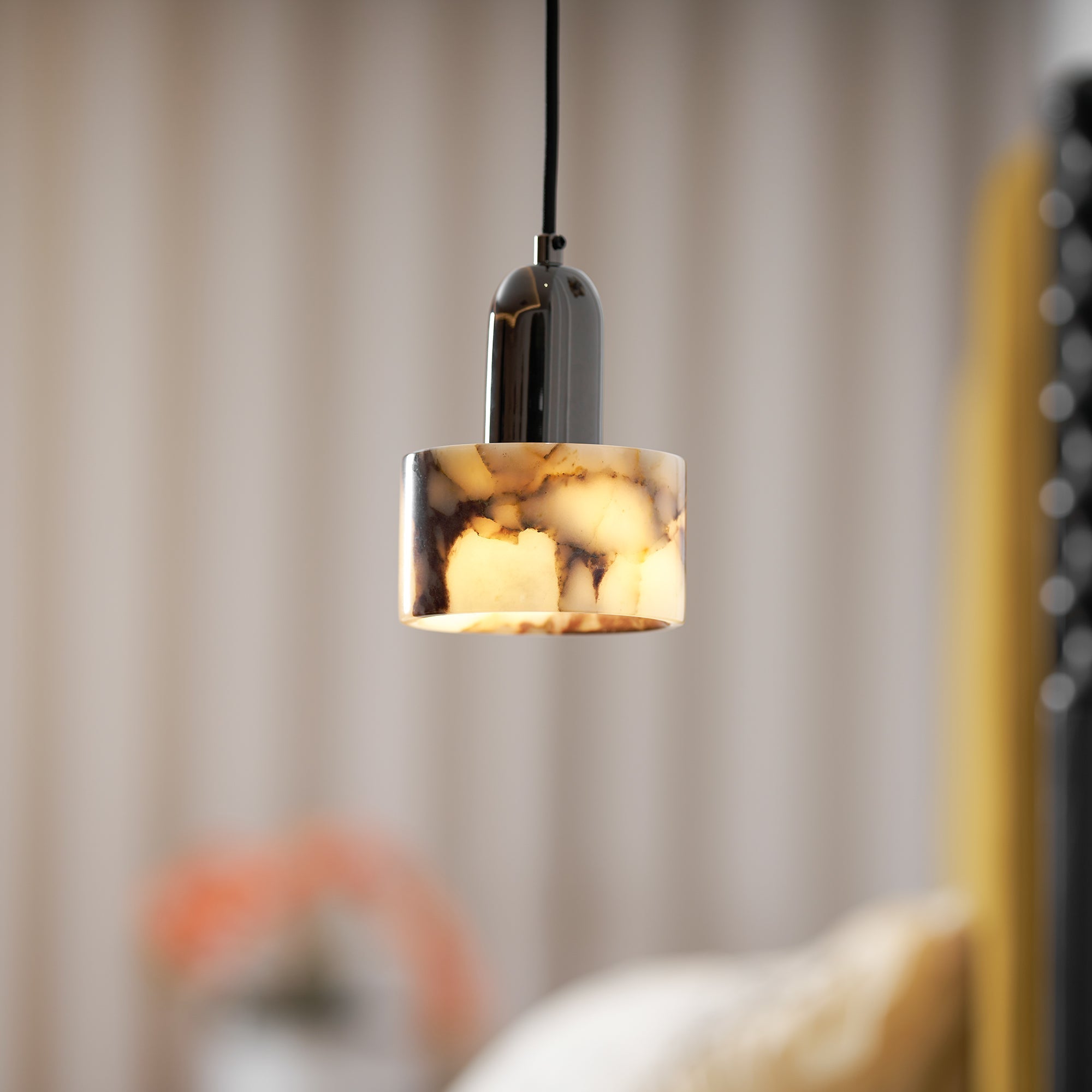 Flair Modern Minimalist Marble Metal Pendant Lamp - Lamp Copper