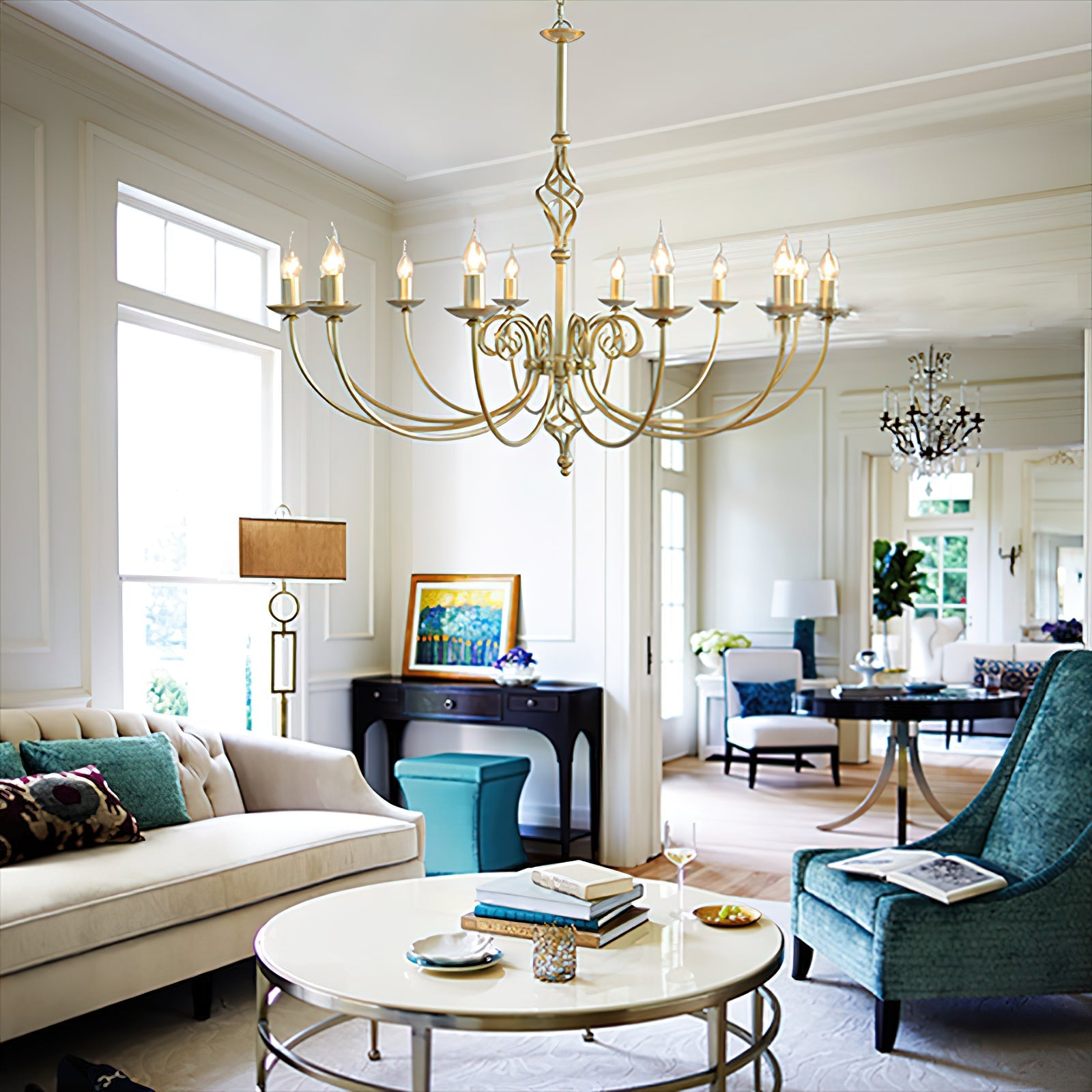 Grace Postmodern Luxury Brass Metal Chandelier - Lamp Copper